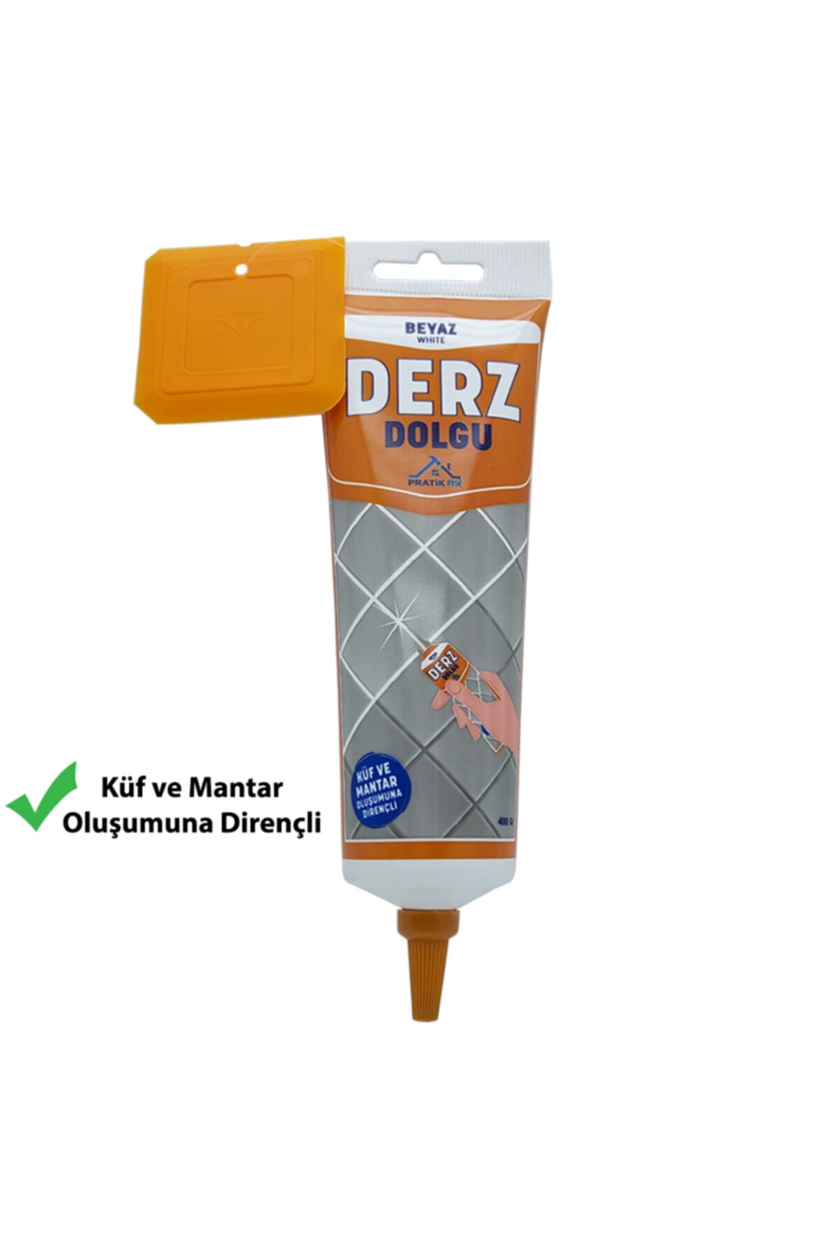 Yapıkan Pratikfix Gaga Uçlu Hazır Derz Dolgu Beyaz 400 gr 1 Adet (KÜF VE MANTARA DİRENÇLİ)