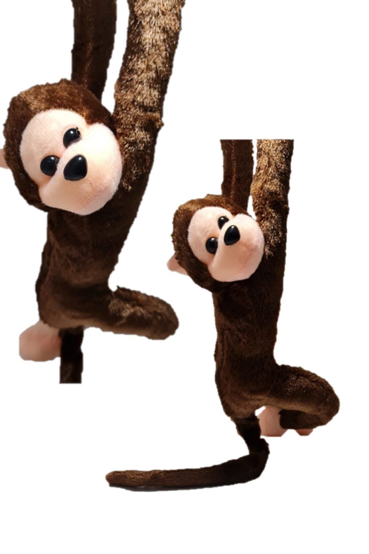 Kids Peluş Maymun Koyu Kahve Sesli Peluş 50cm