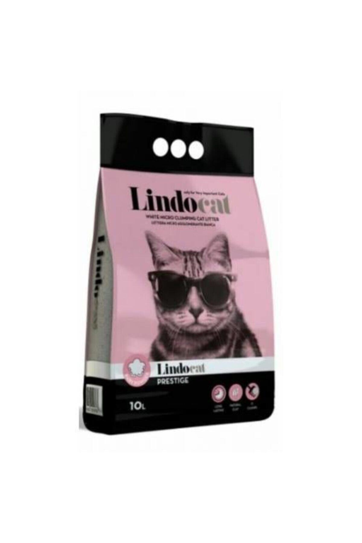 Lindo Cat Lindocat Pudra Kokulu Parfümlü Bentonit Topaklanan Ince Taneli Kedi Kumu 10 Lt