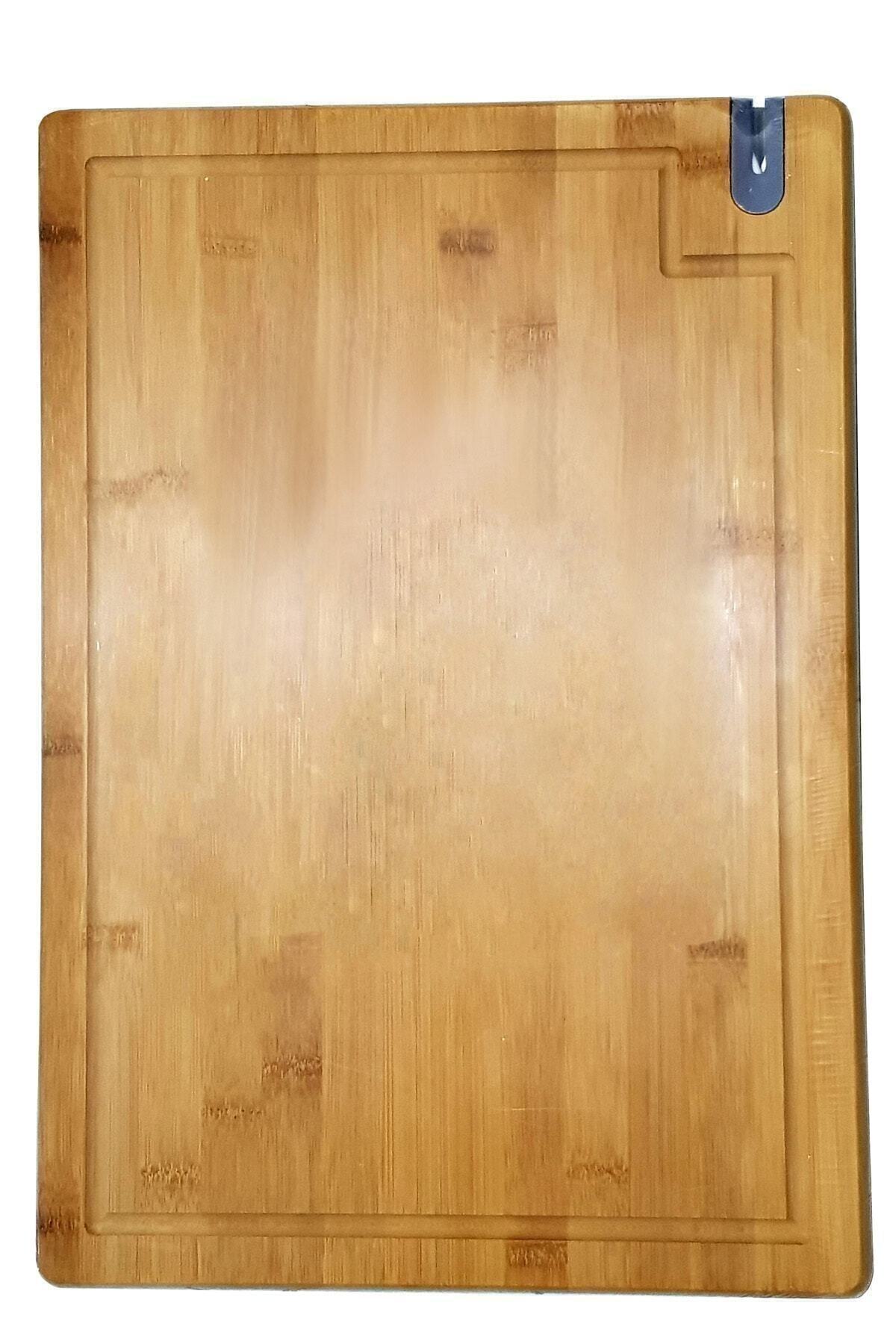 Naturalove Bambu Et Ve Kesme Tahtası Bıçak Bileyicili 45x30x1,9 Cm