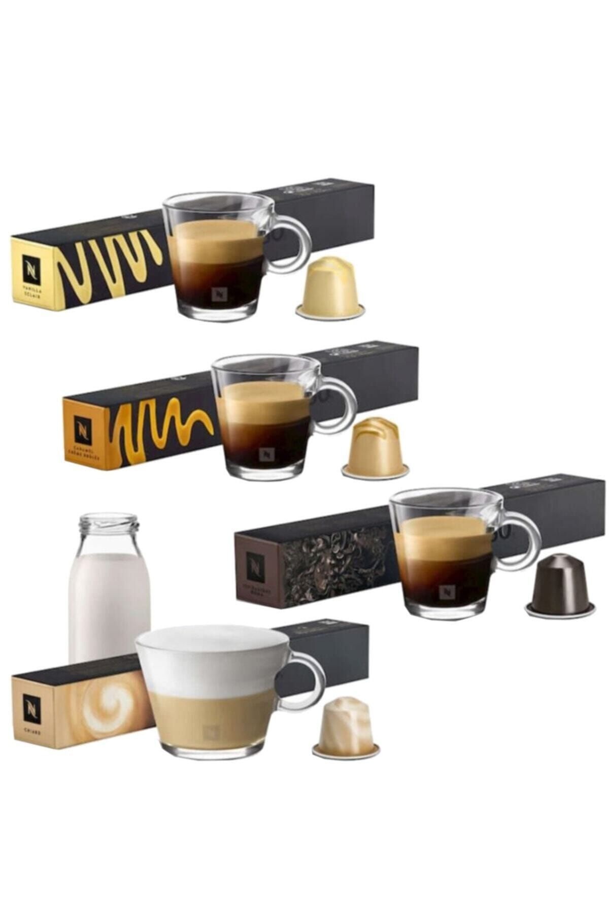 Nespresso Barista Vanilla Eclair Creme Brulee Chiaro ve Roma Kapsül Kahve 10'lu 4'lü Paket