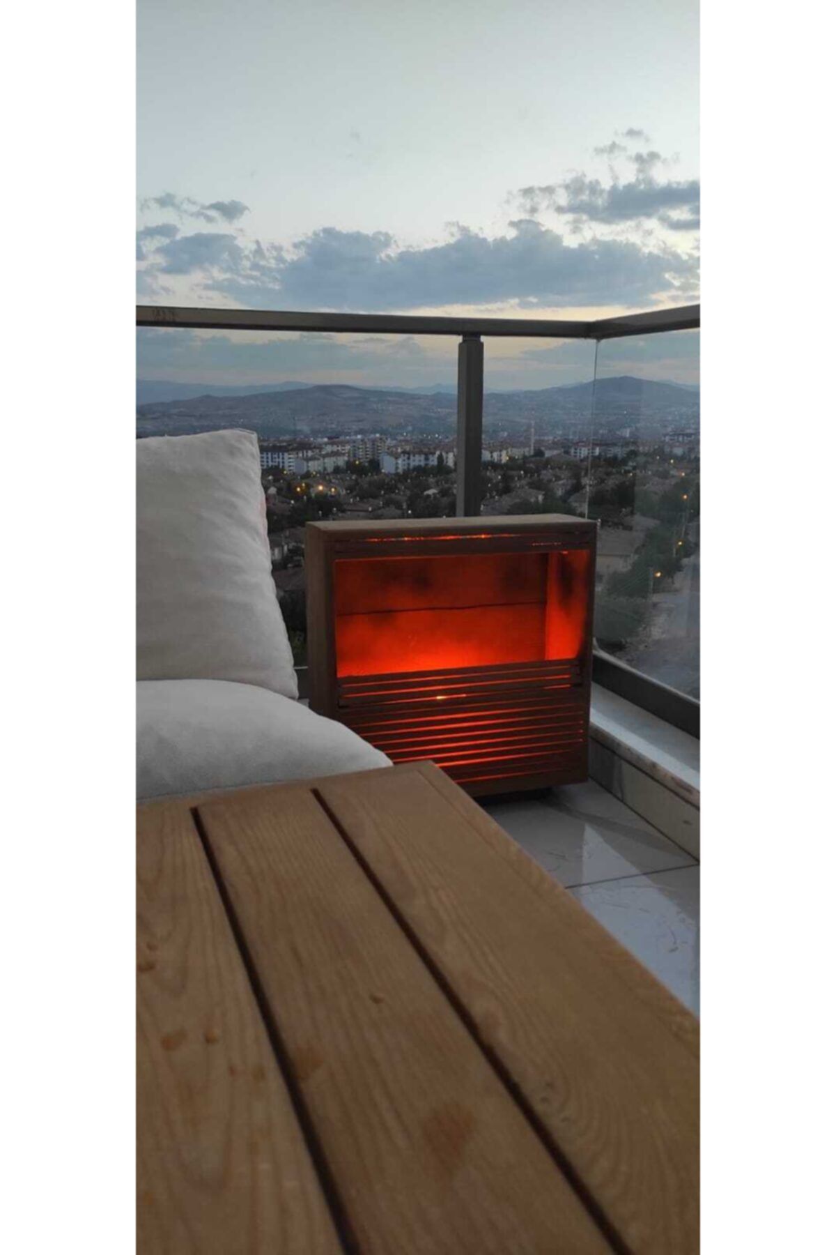 sevenstyles Slat Ahşap Şömine