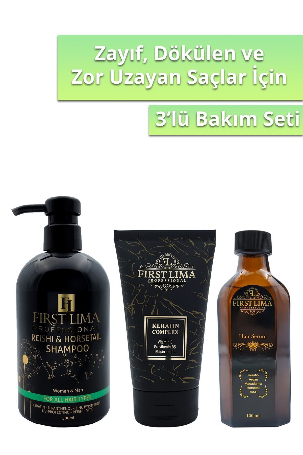First Lima Professional Dökülme Karşıtı Reishi  Horsetail Etkili Onarım Sağlayan Keratin Complex Işıltı Veren Hair Serum