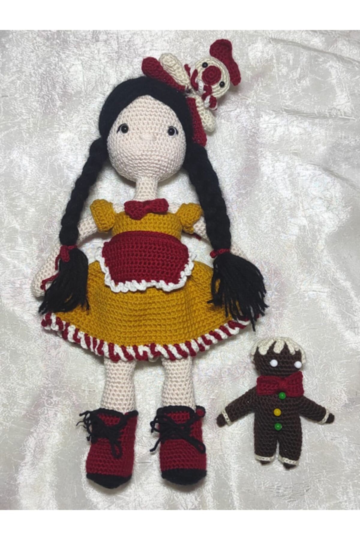 Repa Cosmetic Amigurumi El Yapımı Organik Sevimli Oyuncak Kız Bebek