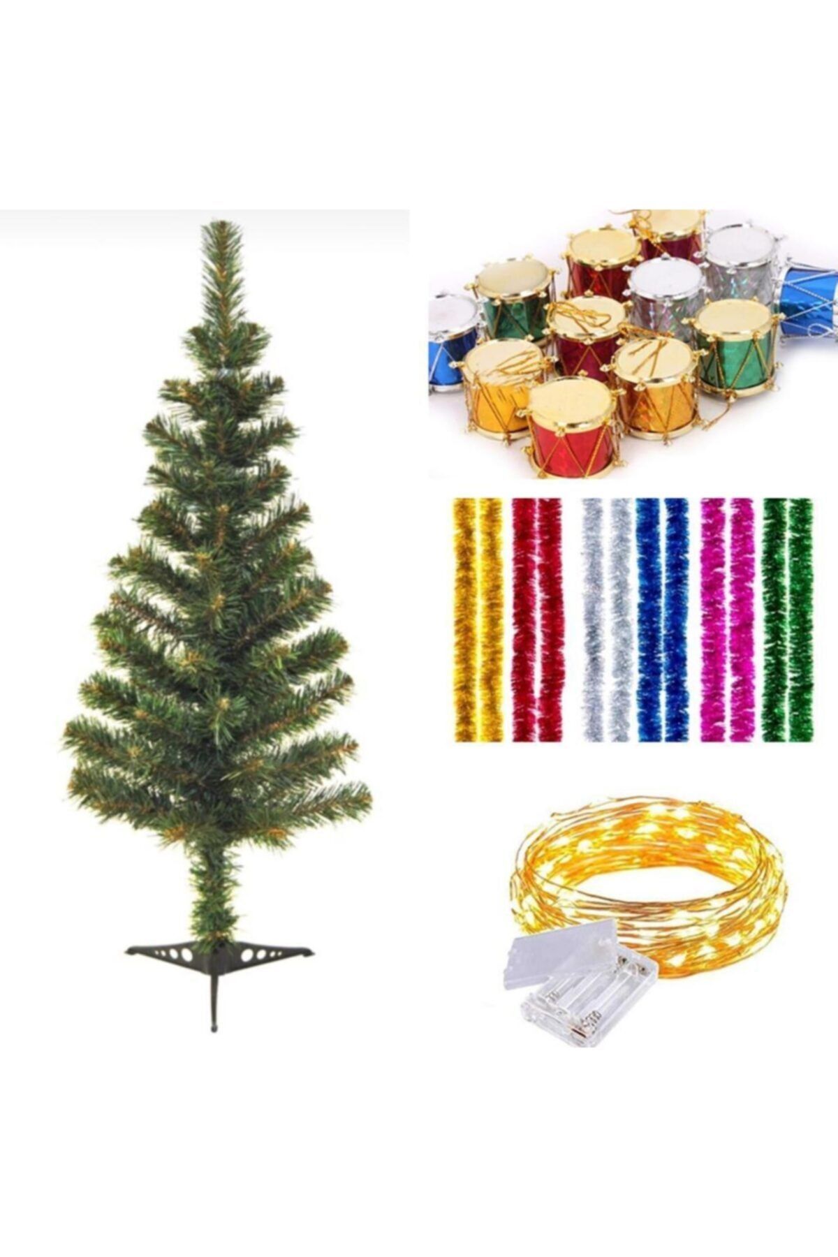 UĞUR AMBALAJ VE PARTİ MALZEMELERİ Yılbaşı Ağacı 60 cm Set