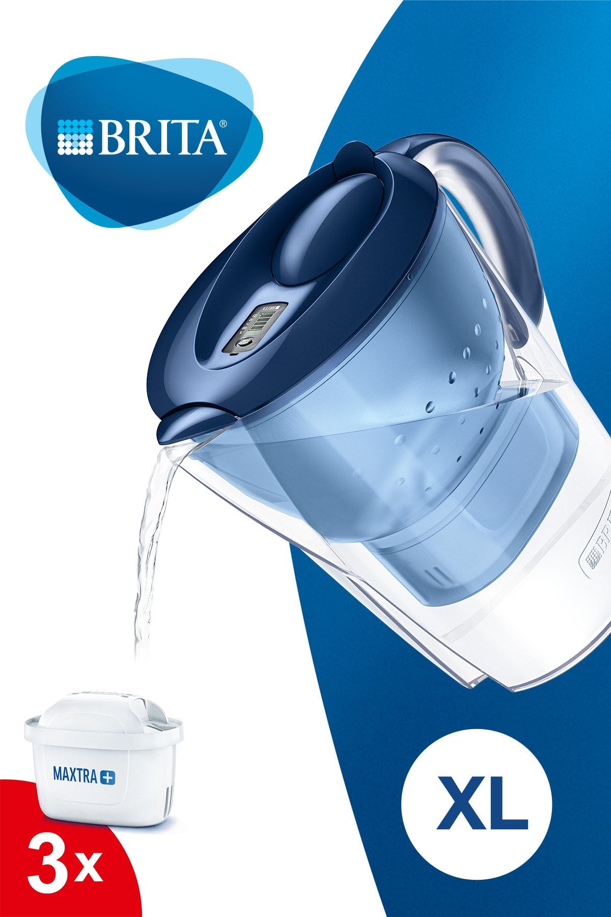 BRITA Marella Xl Su Arıtmalı Sürahi Mavi  3 Filtreli