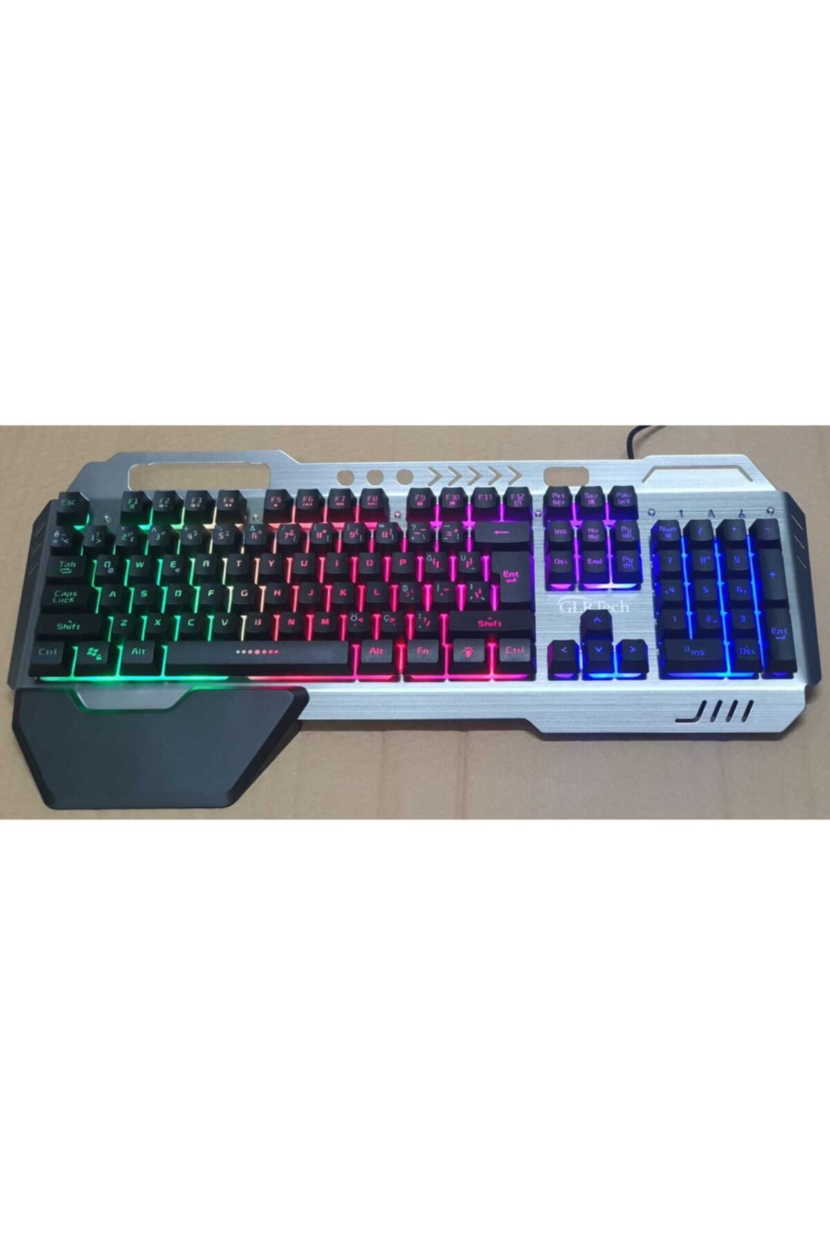 JUNGLEE Mekanik Hisli Klavye Işıklı Oyuncu Klavyesi Bilek Destekli Gaming Keybeoard