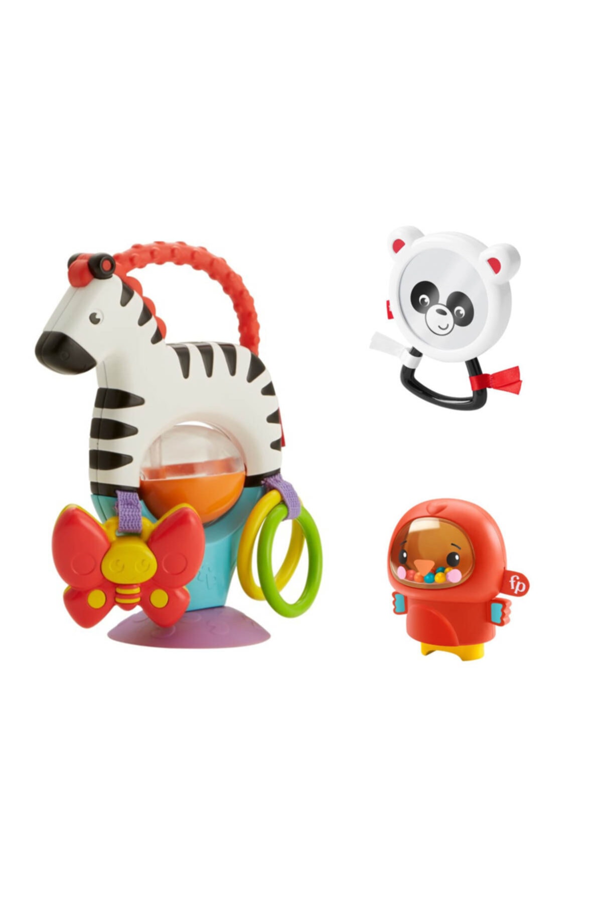 Fihser Price Sevimli Zebra Mama Koltuğu Oyuncağı Ve Dişlik Ve Mini Hayvancıklar 3 ' Lü Set 1