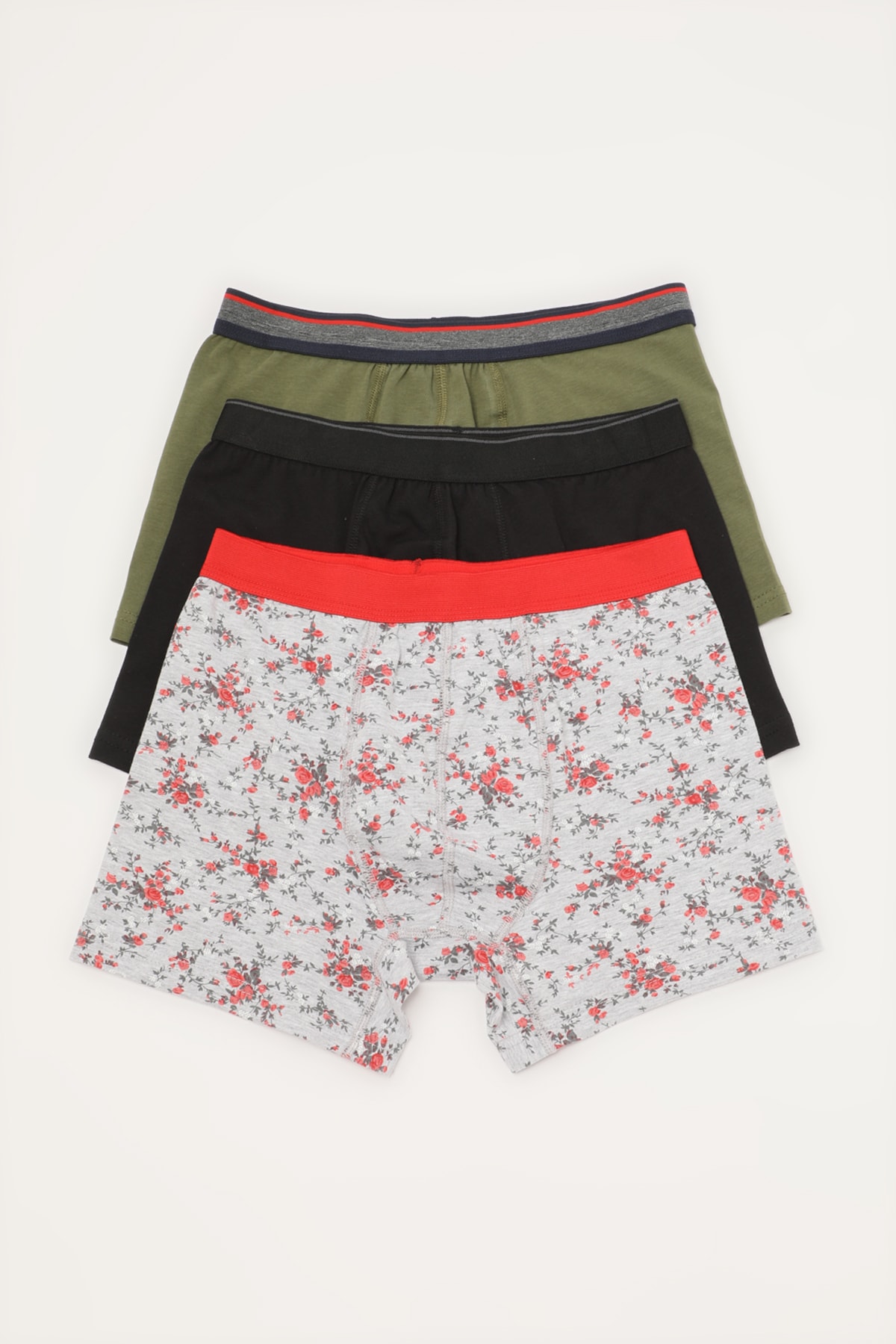 TRENDYOL MAN Çok Renkli Erkek 3'lü Paket Boxer TMNAW22BX0104