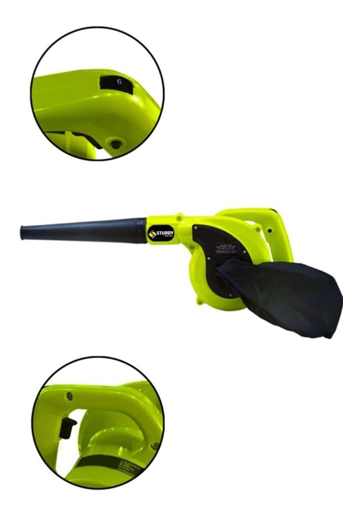 Sturdy Japan Power Tools Professıonel Air 3600 W Professıonel Hava Üfleme/emme Makinesi/devir Ayarlı