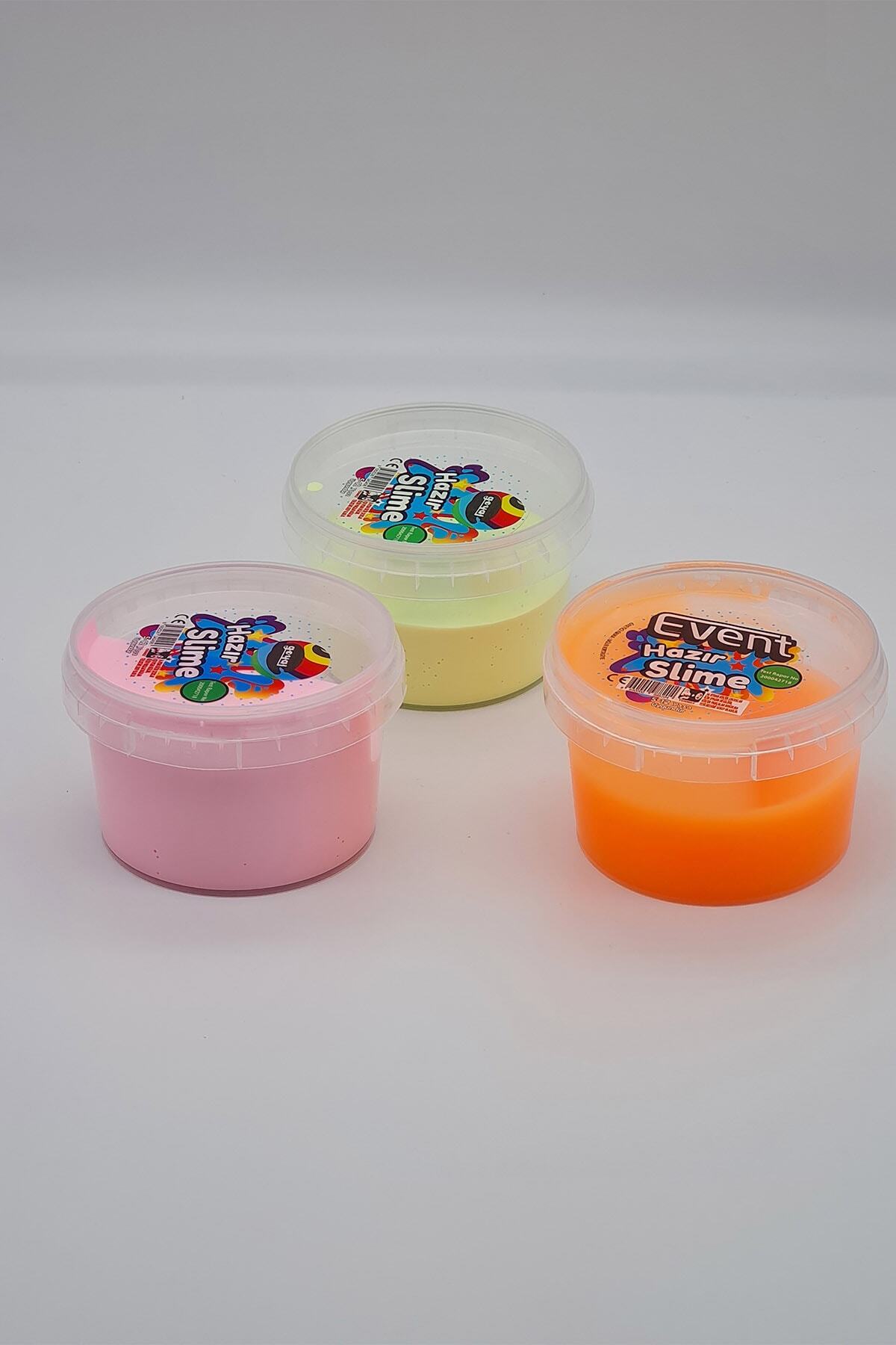 okacih Slime Oyun Jeli 3'lü Polymer Slime Eğitici Oyun Seti Ele Yapışmayan Slime Oyun Hamuru Karışık Renk