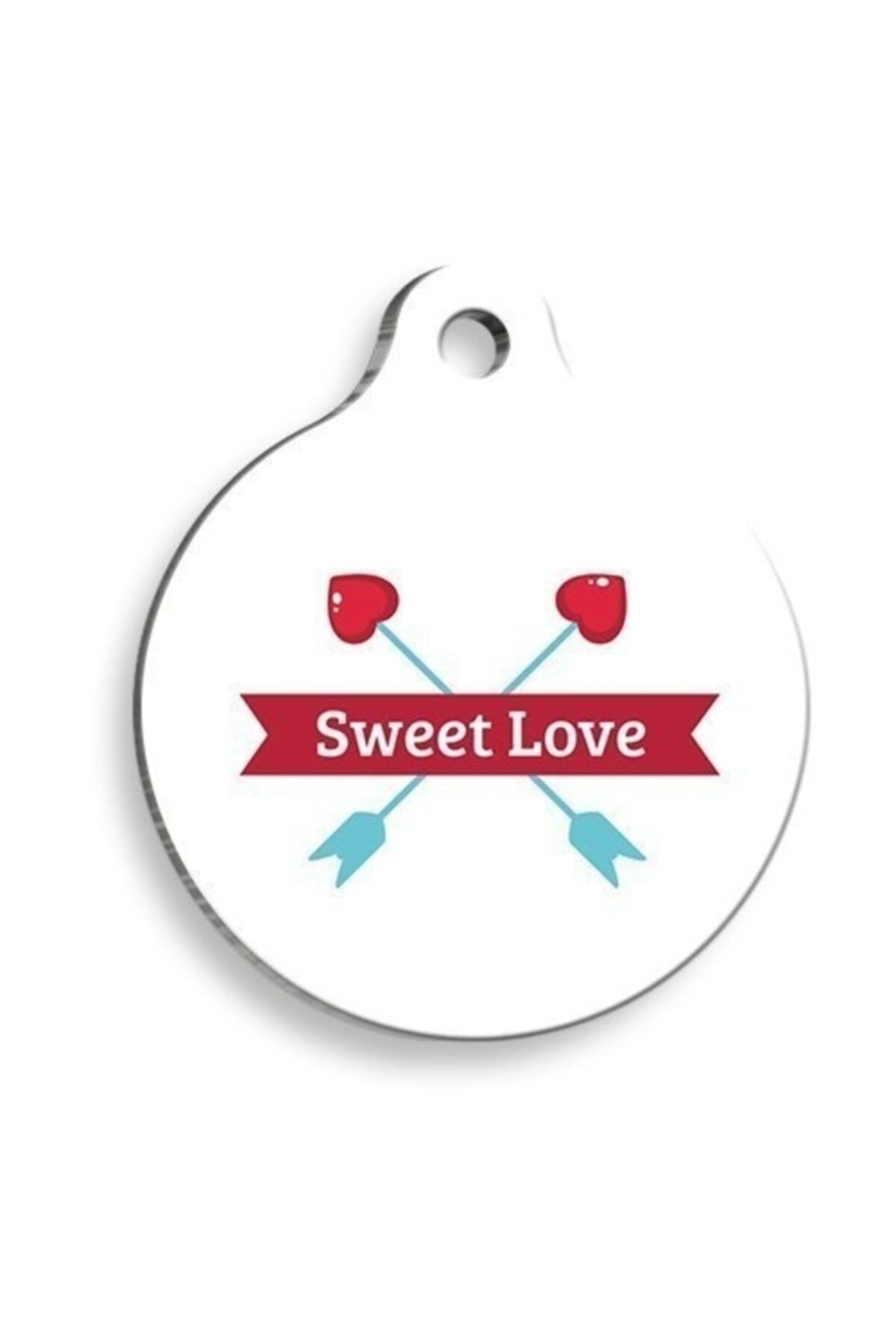 altın pati Sweet Love Yuvarlak Kedi Ve Köpek Künyesi