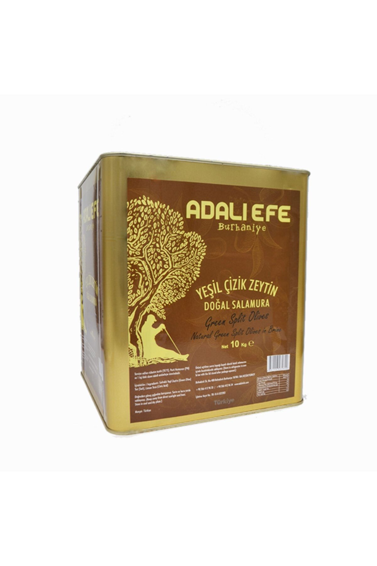 ADALIEFE Yeşil Çizik Zeytin 10 Kg