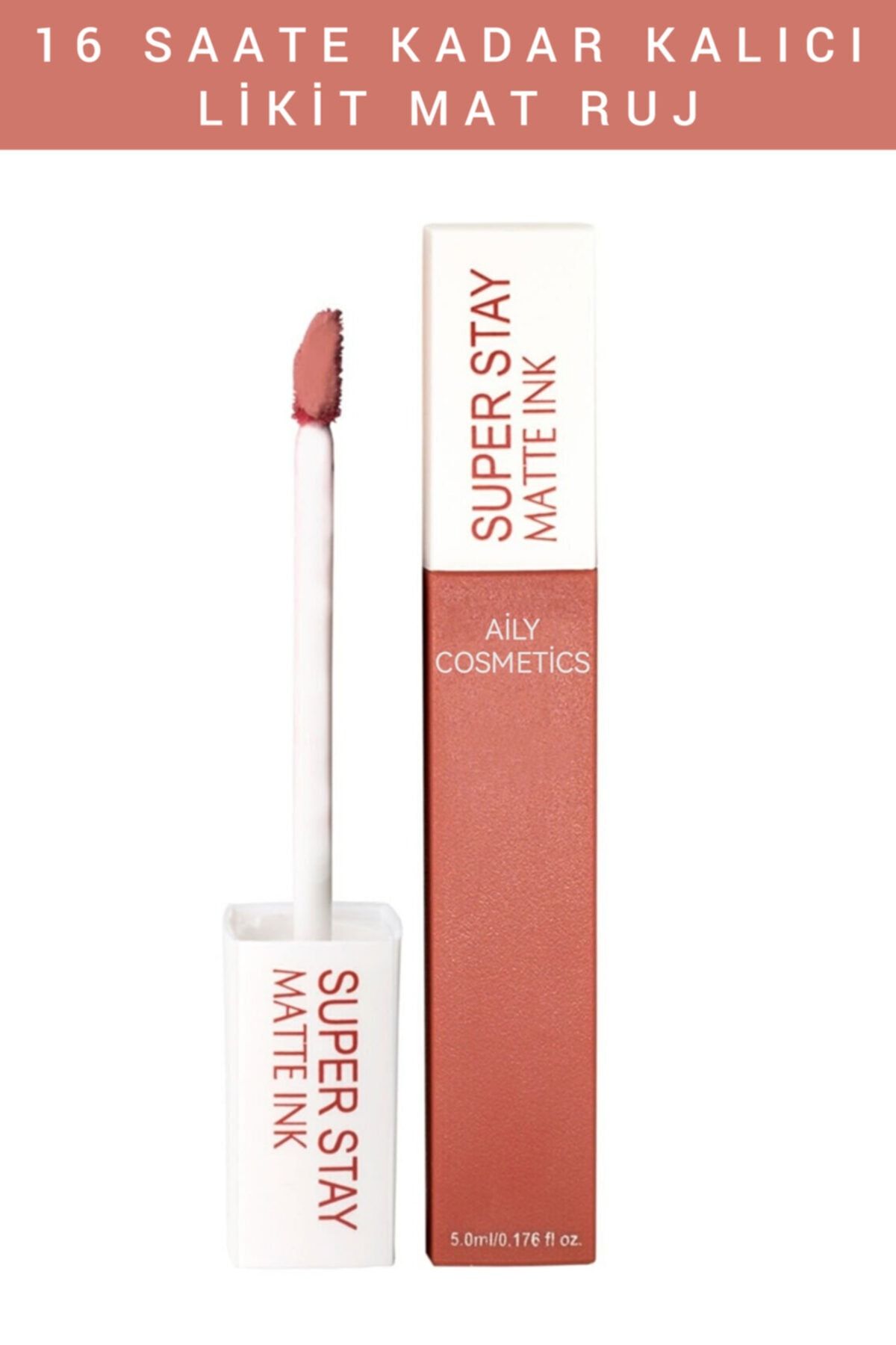 AİLY COSMETİCS Tekli Super Stay Matte Ink Unnude Likit Mat Ruj No:5