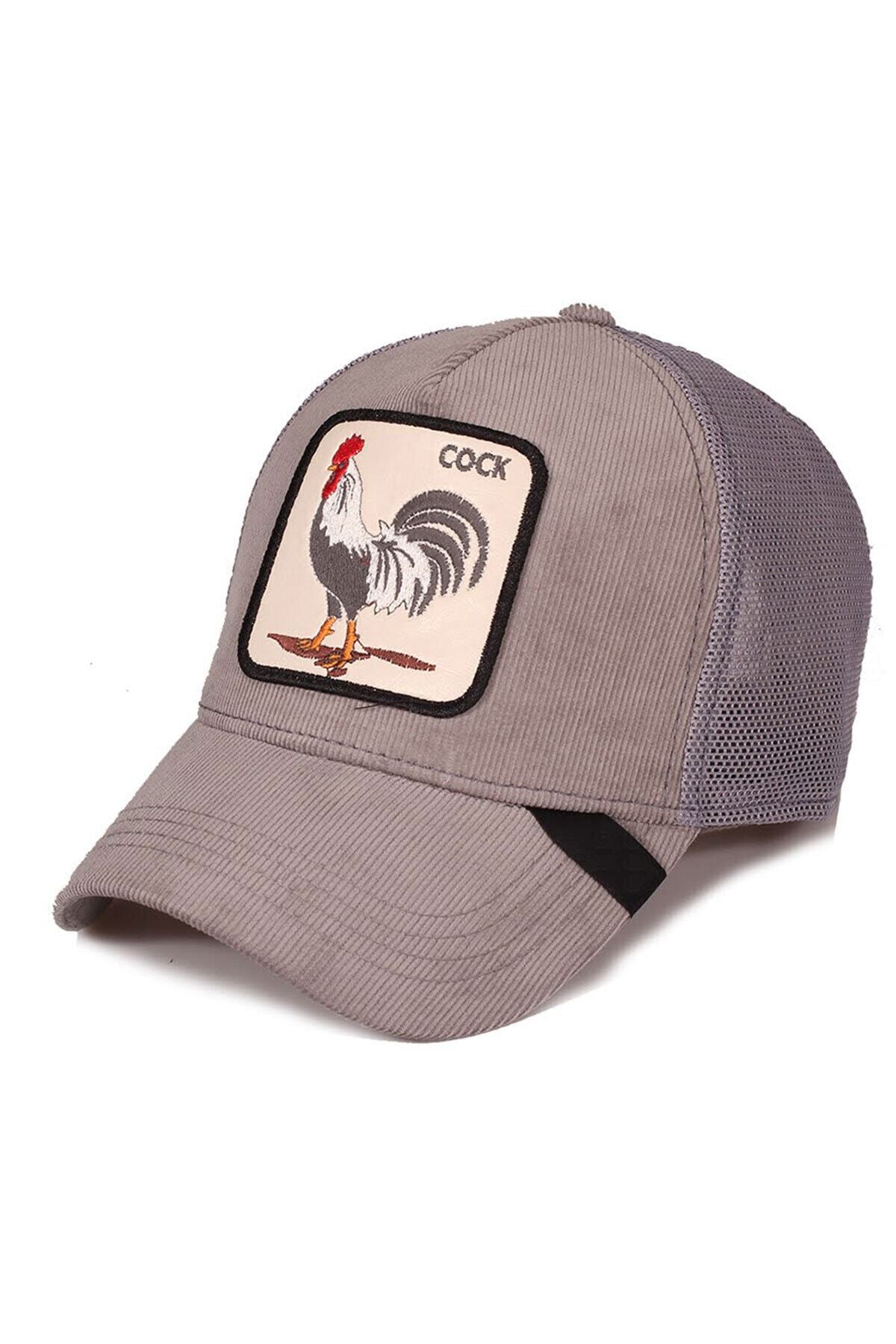TEET Hayvan Figürlü Animal Farm Şapka Horoz Resimli Cap