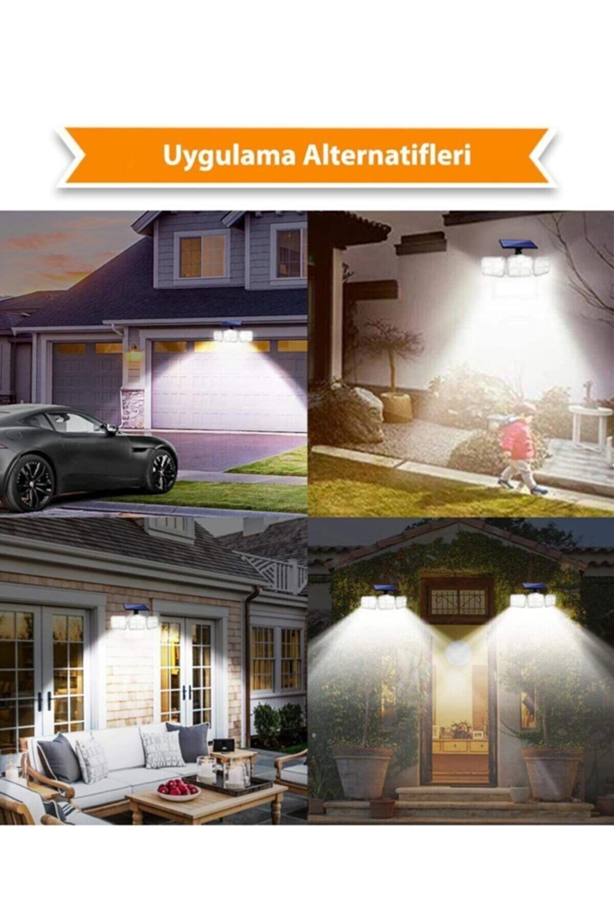 Egonex Solar Güneş Enerjili Ledli Hareket Sensörlü Bahçe Aydınlatma Sokak Lambası