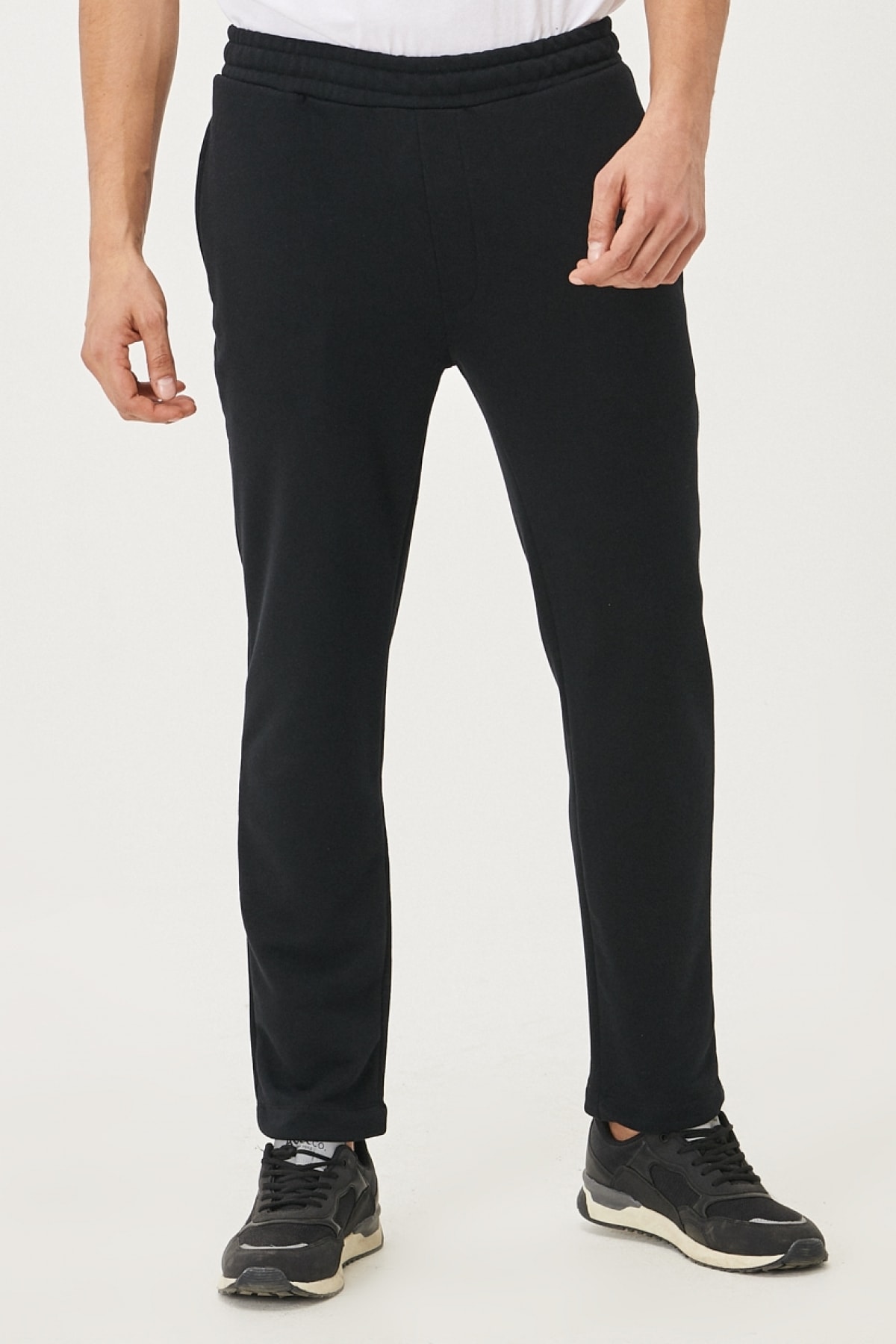 AC&Co / Altınyıldız Classics Erkek Siyah Standart Fit Eşofman Altı