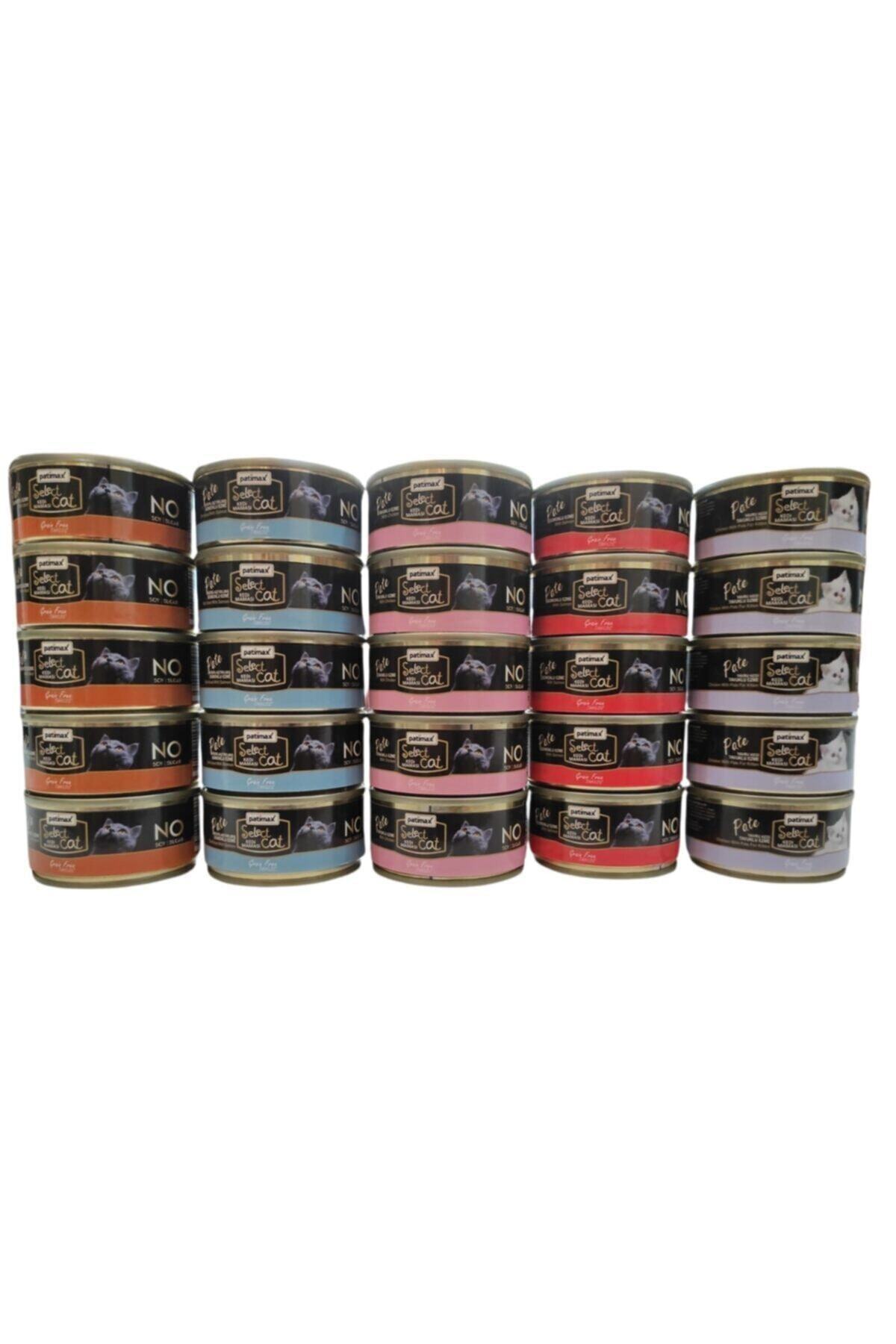 Patimax Ezme Kedi Konserveleri Karışık 80gr 25 Adet/ 5x5