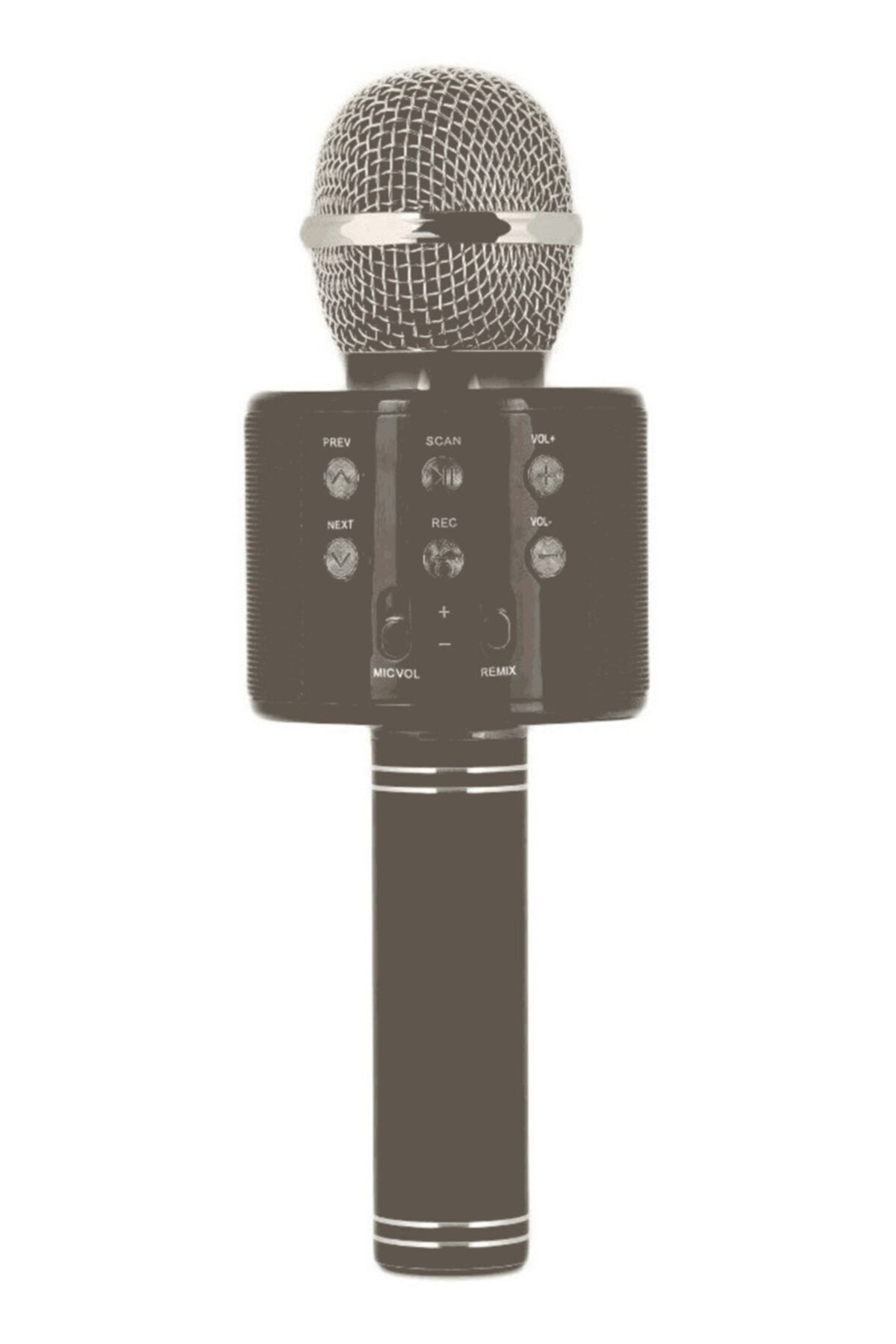 Eiroo Hoparlörlü Siyah Karaoke Mikrofon