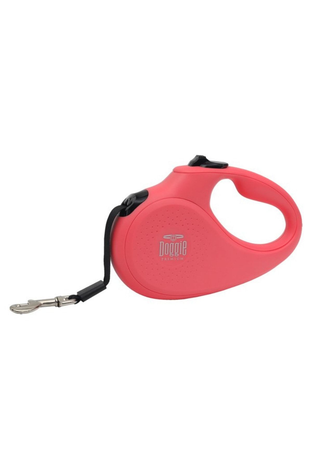 Doggie Makaralı Şerit Uzayan Köpek Gezdirme Tasması Pembe M 25 Kg / 5 Mt