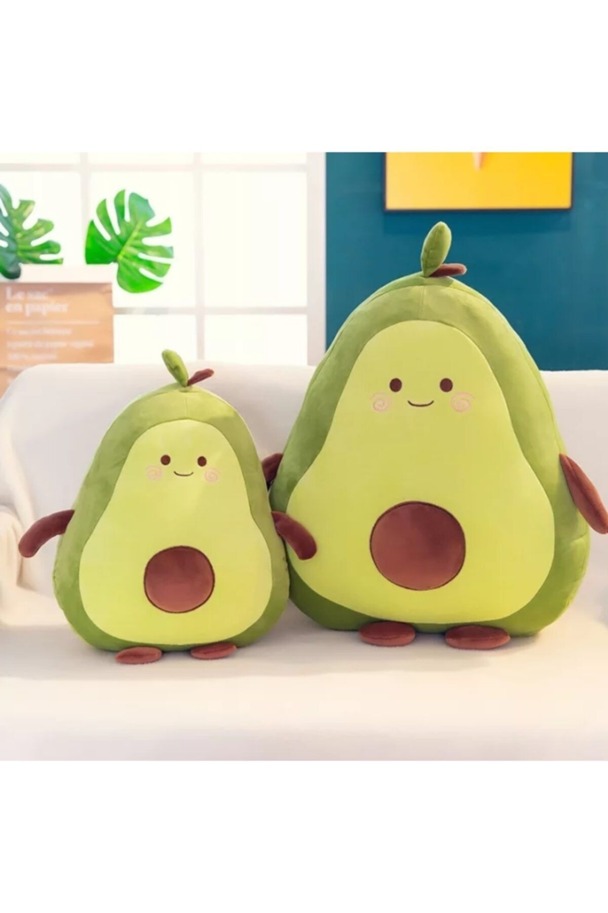 arbatu Avokado Peluş Yastık 2 Li Orta Boy Ve Jumbo Boy
