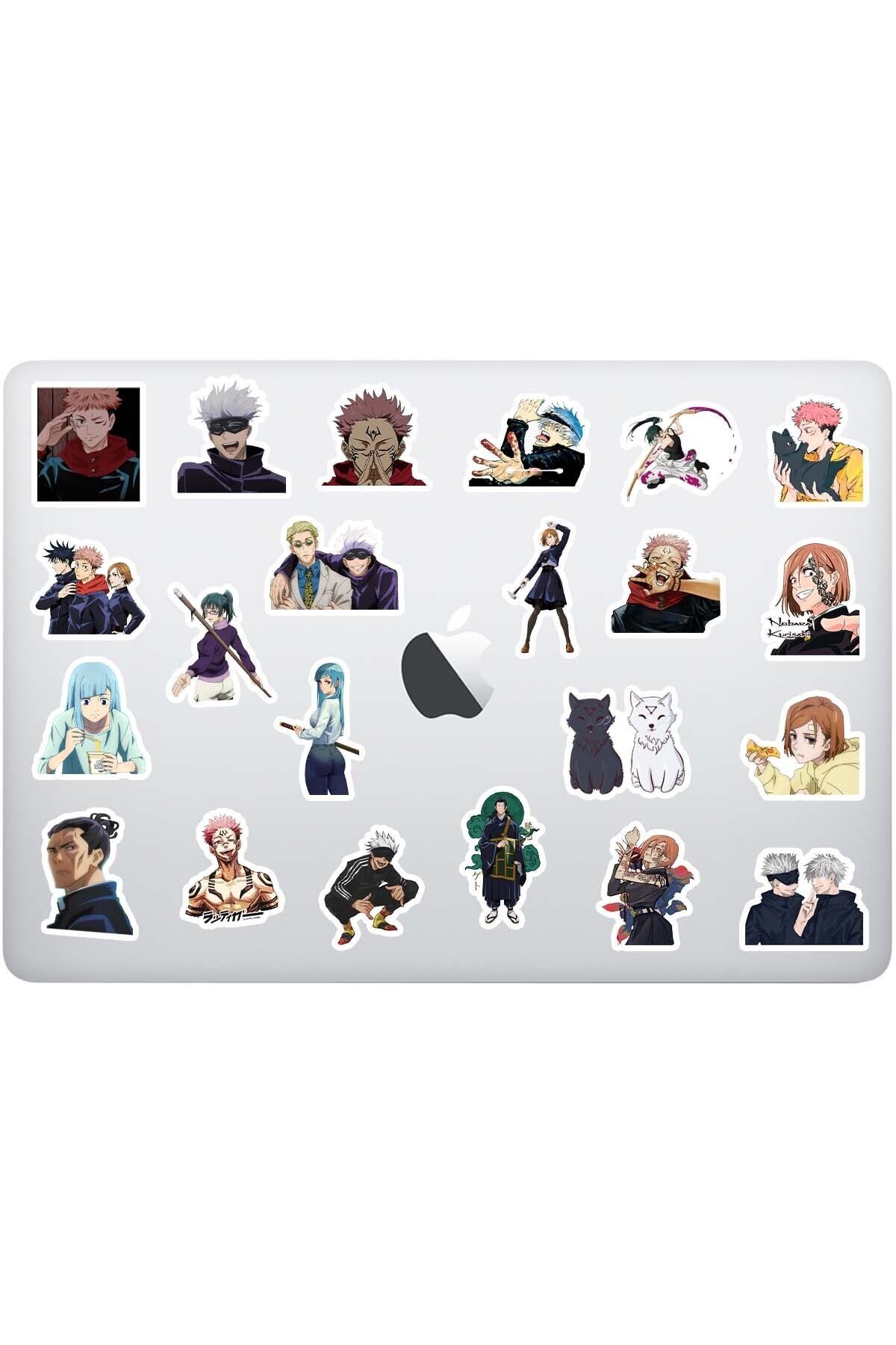 Stickir 22'li Jujutsu Kaisen Anime Sticker Paketi - Anime Laptop Sticker Seti