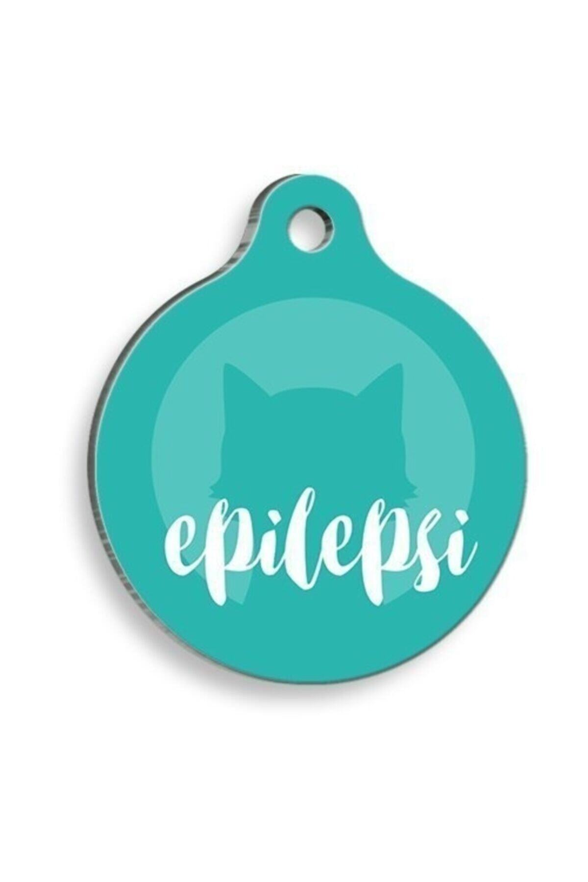 altın pati Tıbbi & Engelliler Serisi Epilepsi Kedi Mavi Yuvarlak Kedi Künyesi