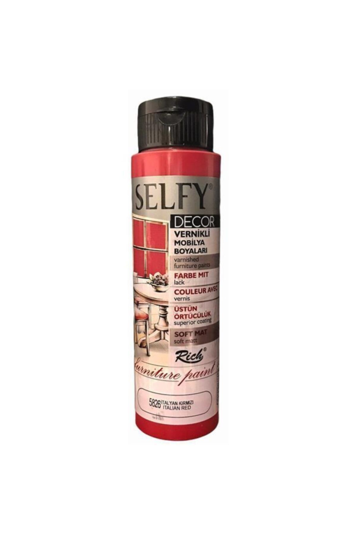Rich Hobby Ürünleri Rich Selfy Decor 500 Cc Italyan Kırmızı 5826