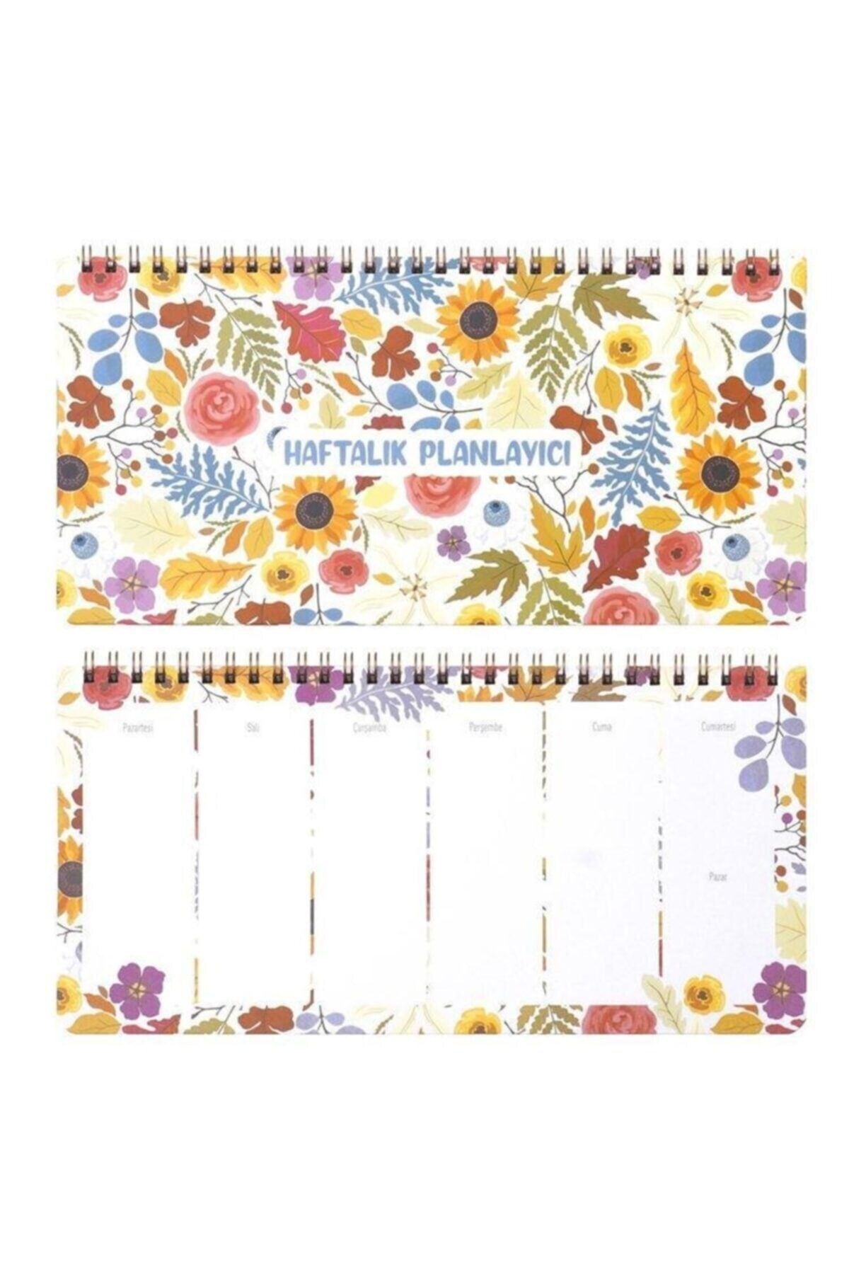 KESKİN COLOR Haftalık Planlayıcı Spiralli 13x27 Cm Papatyalar