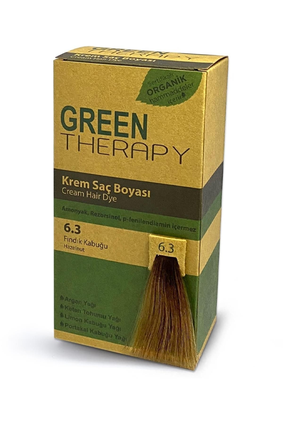 Green Therapy Krem Saç Boyası 6.3 Fındık Kabuğu