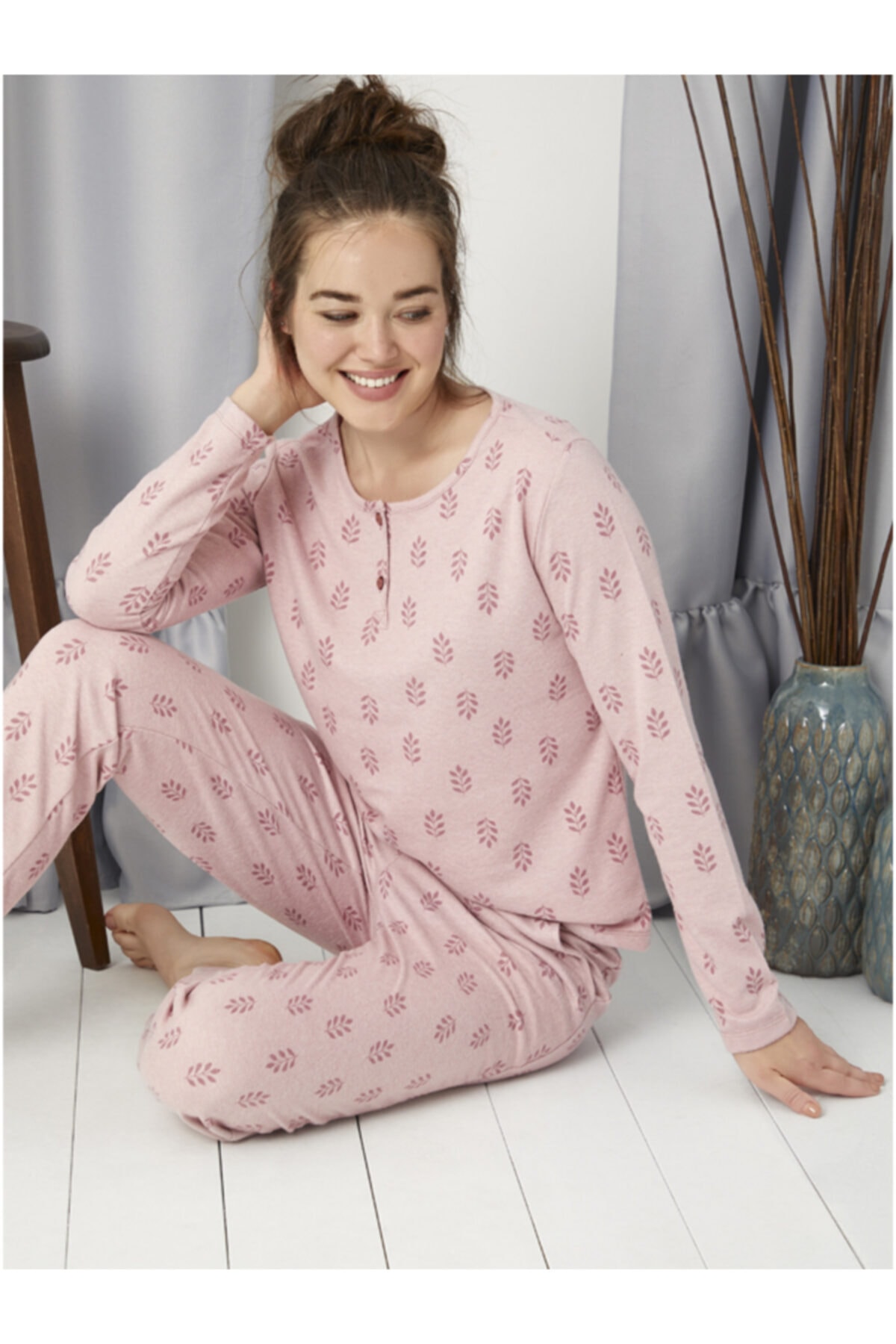İPEKTENİM TEKSTİL Pijama Takım Düğmeli
