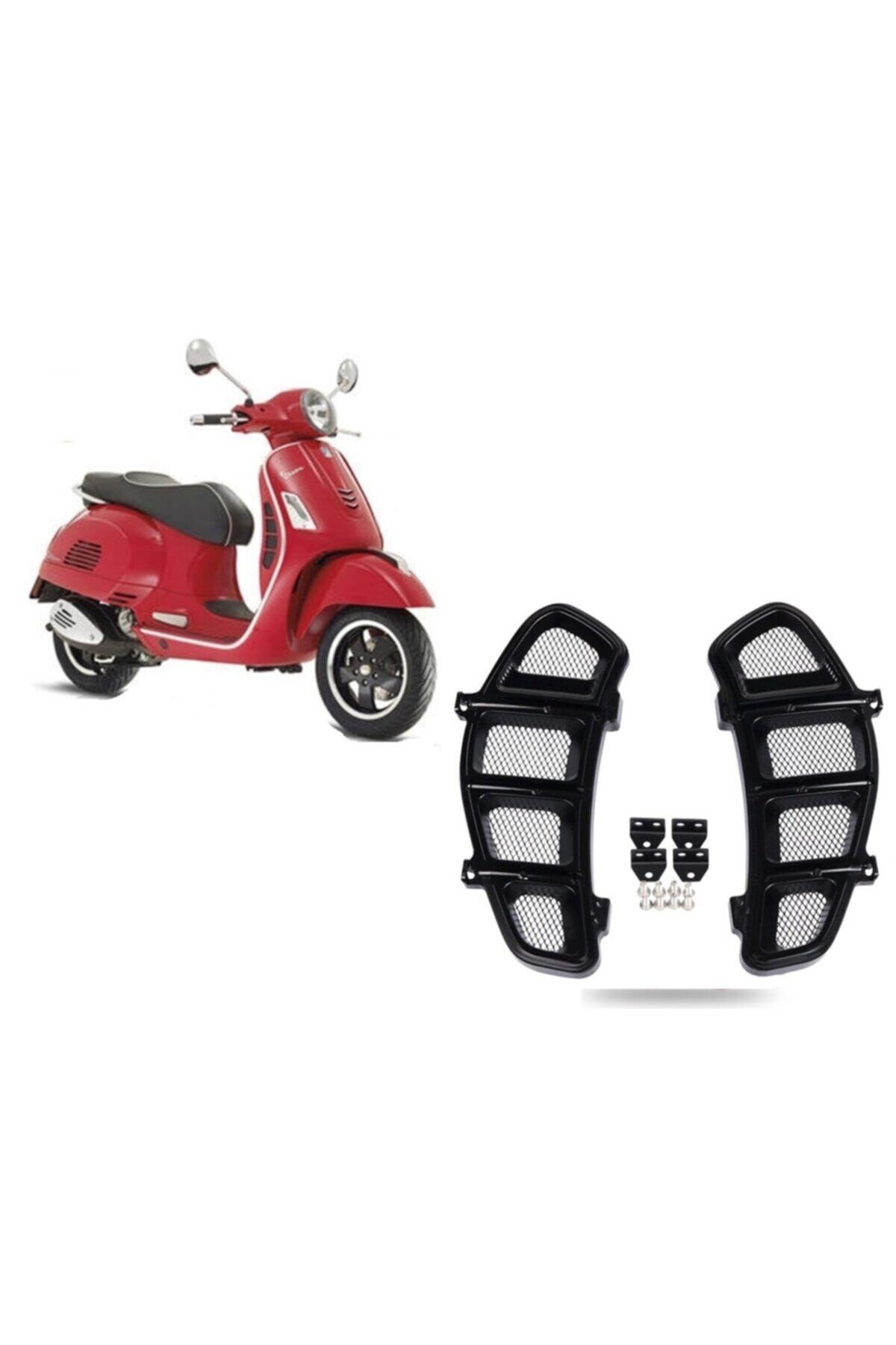 Vespa Gt 200 Radyatör Izgara Koruması Takım Parlak Siyah 2003-2021