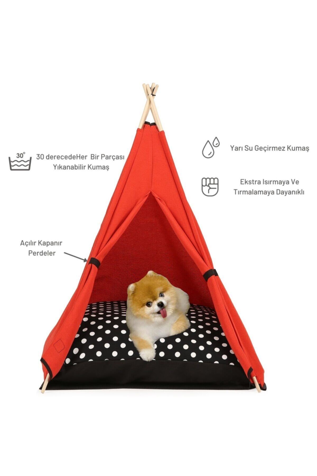 Teepee House Yataklı Köpek Çadırı (70-70 cm)