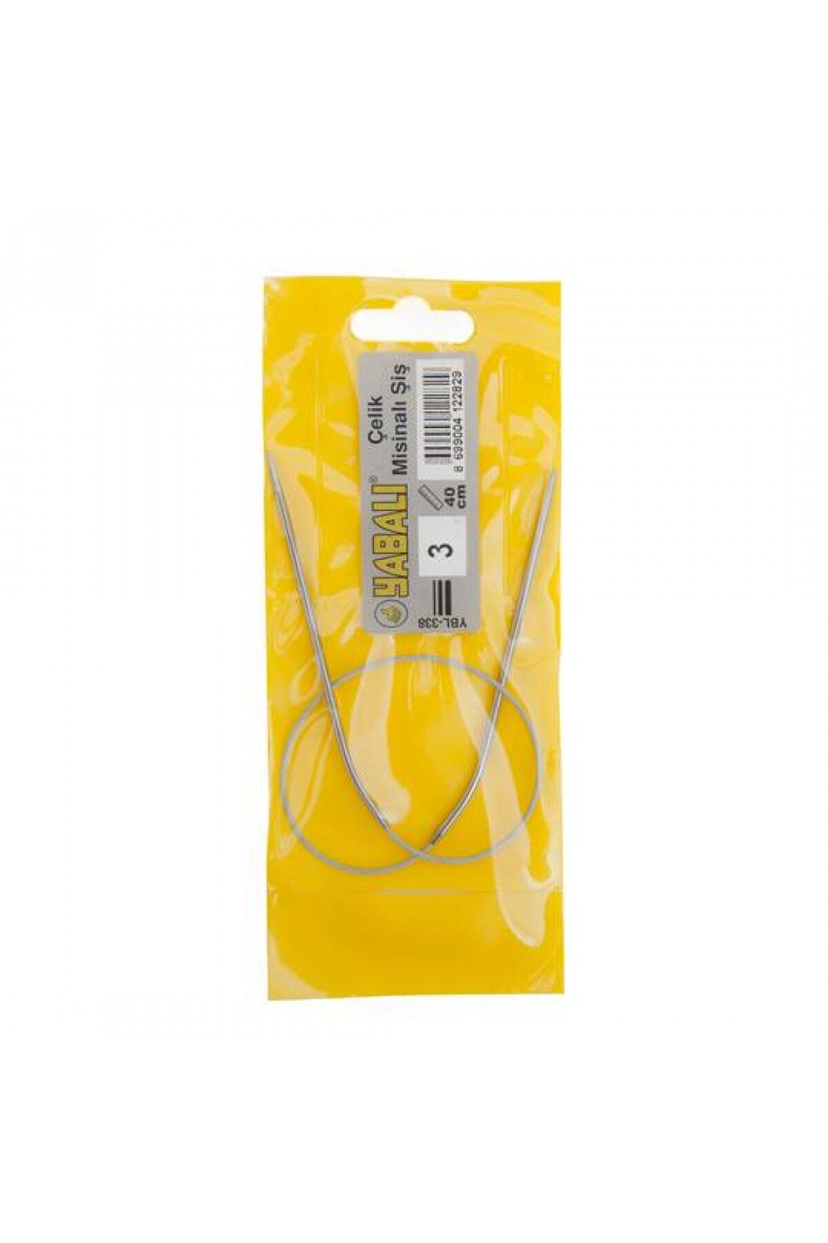 Yabalı Çelik Misinalı Şiş 3 mm - 40 Cm