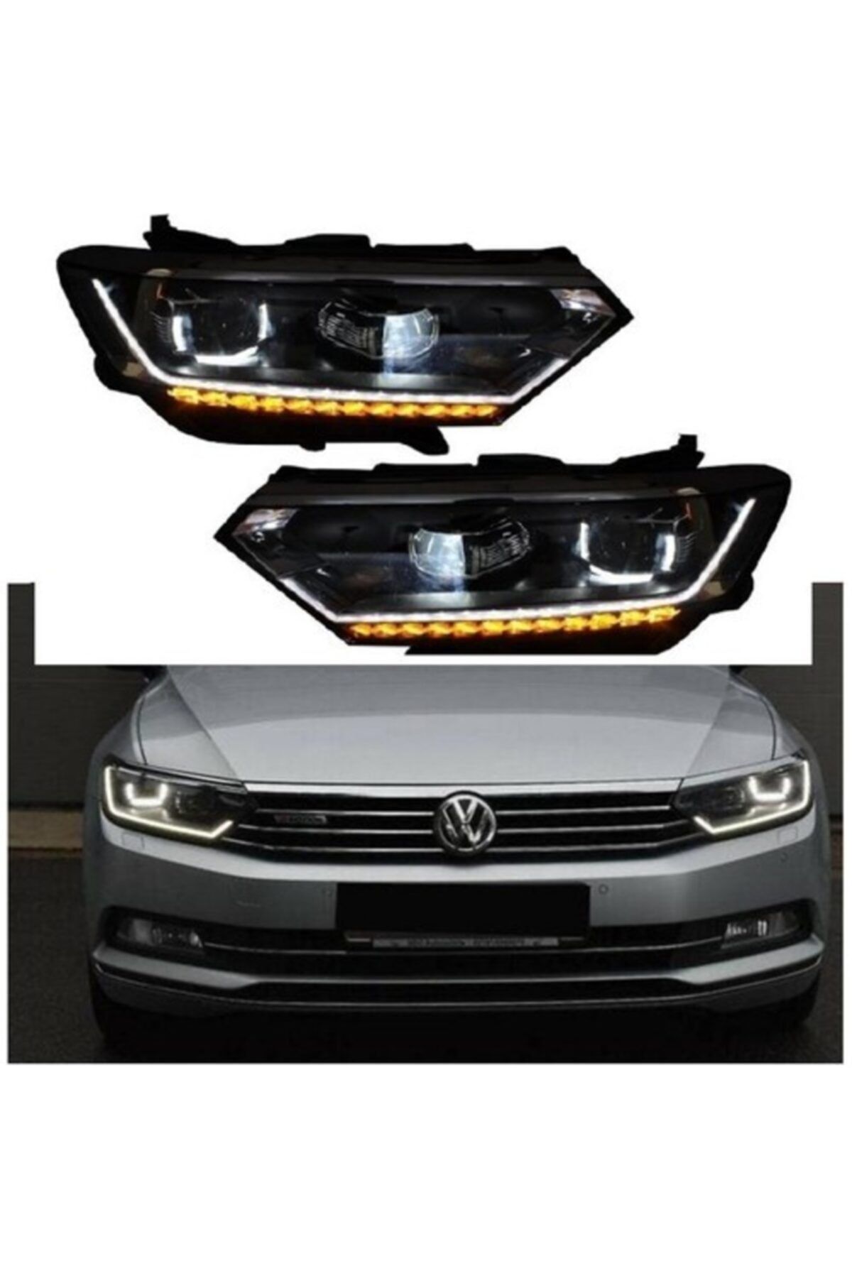VW 2018 Passat B8  Uyumlu Hıghline Led Mercekli Far Sağ-sol