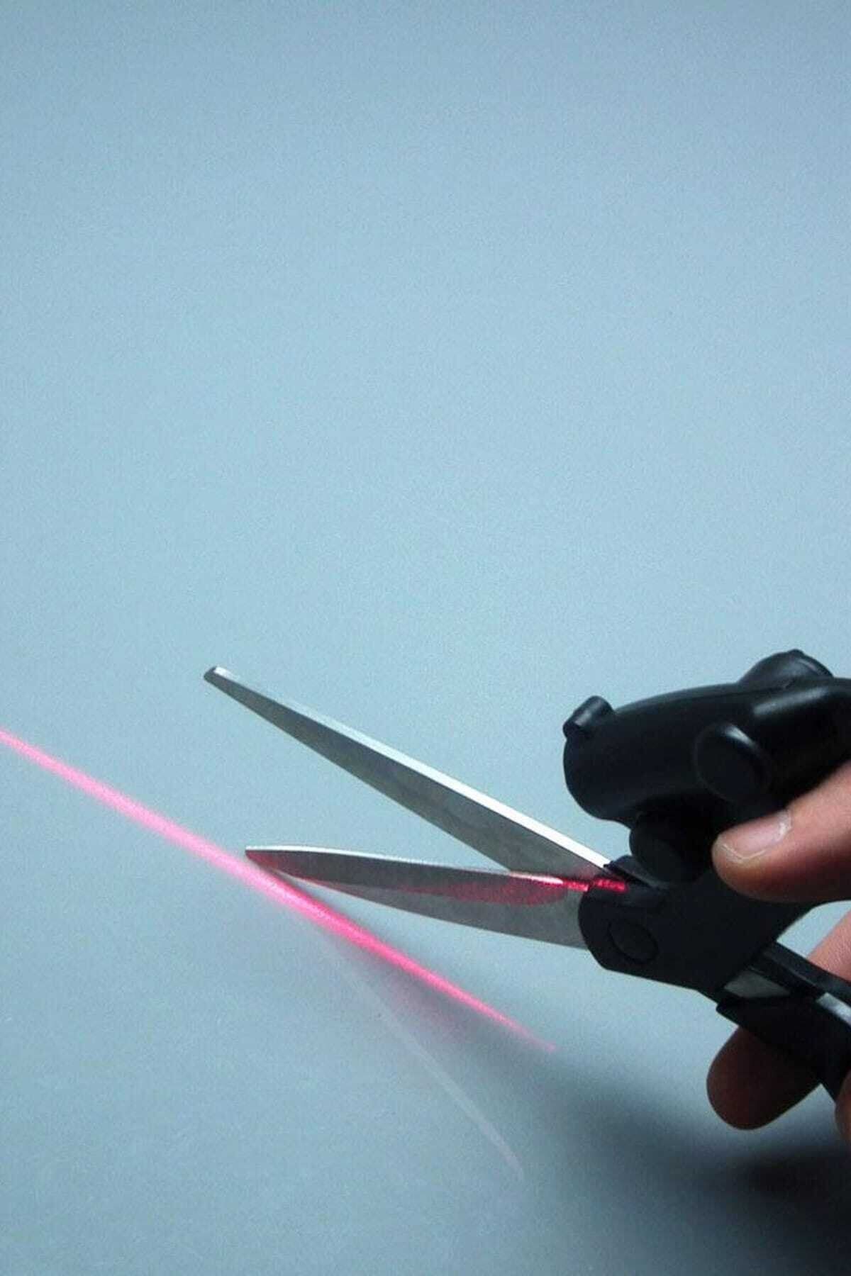 NO NAME Kullanışlı Lazerli Ve Işıklı Çok Amaçlı Lazer Makas