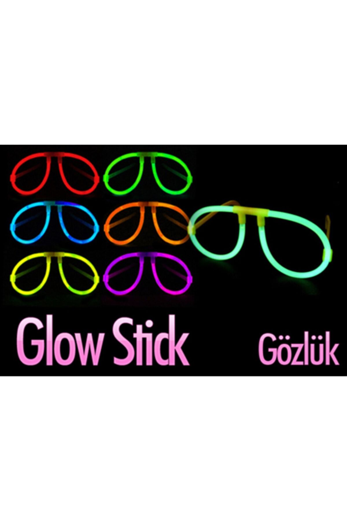 angel store Parti Malzemeleri Glowstick Karanlıkta Yanan Parti Gözlüğü 12 Adet