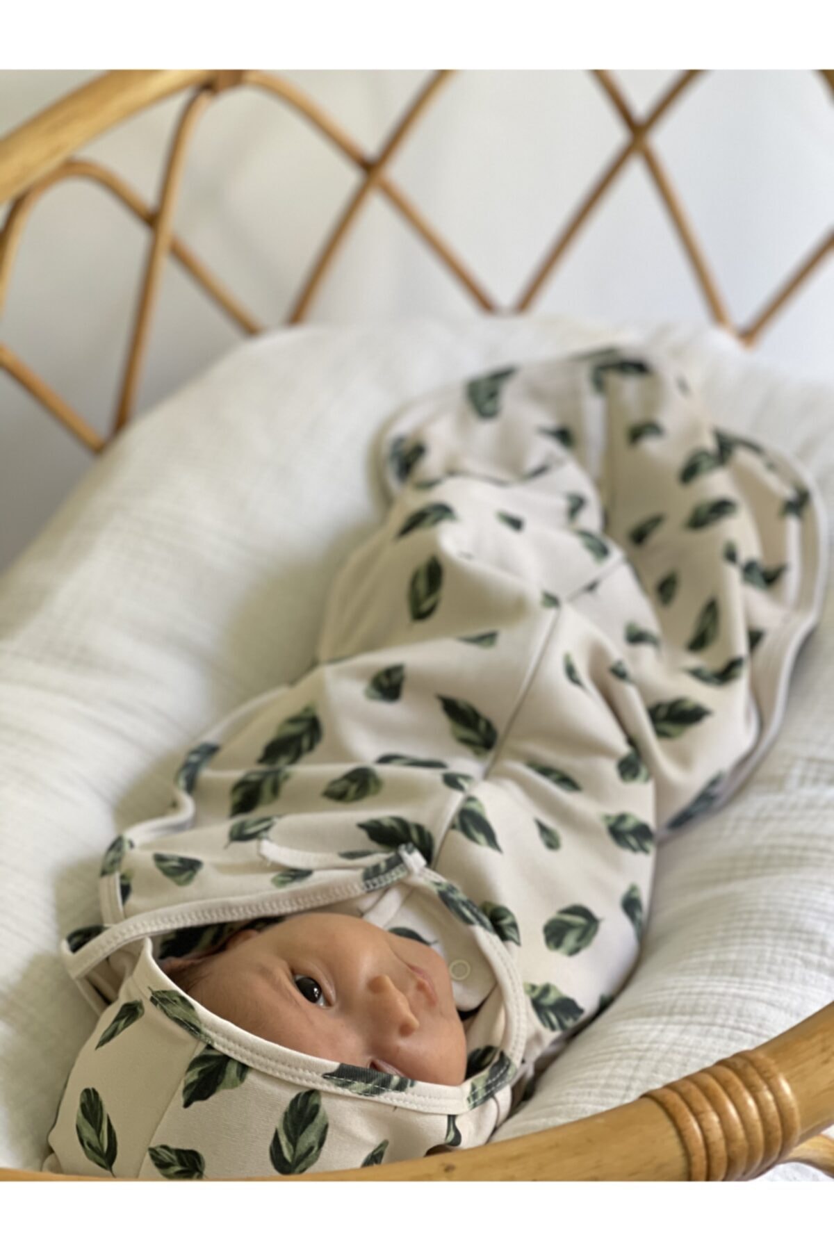 LAL Babyrompers Dua Desen Yenidoğan Takım Set Bere Uyku Tulumu