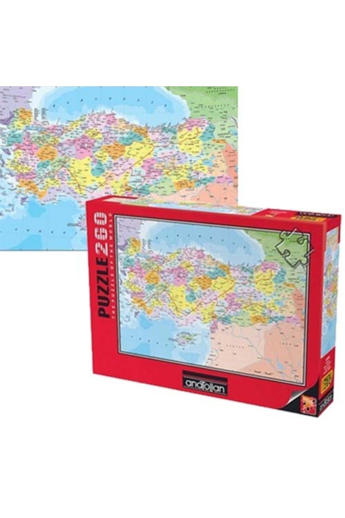 YıldızDükkan Türkiye Haritası Siyasi Harita Yapboz 260 Parça Puzzle Turkey Map