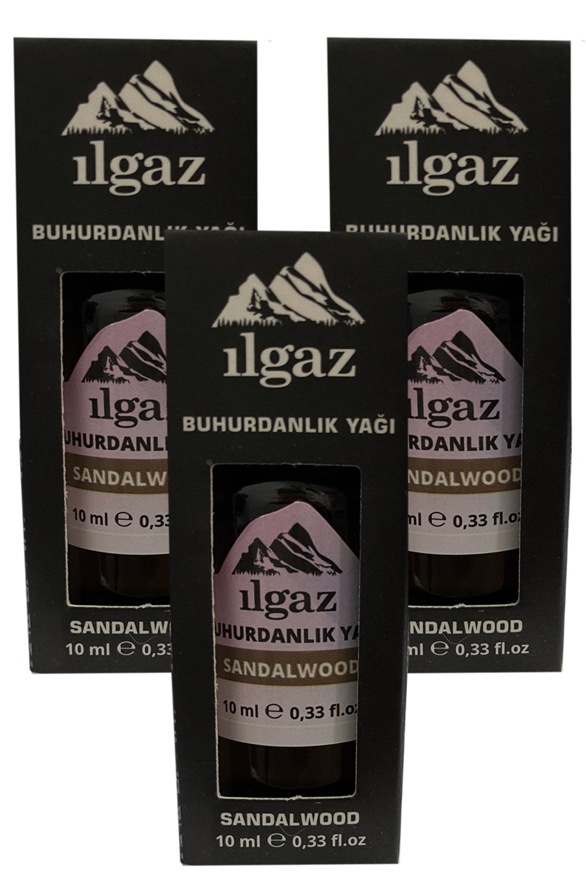 ILGAZ 3'lü Sandal Wood Buhurdanlık Kokusu Sandal Ağacı Yağı 10 Ml Anti Stress Terapi Yağı Uçucu Yağ