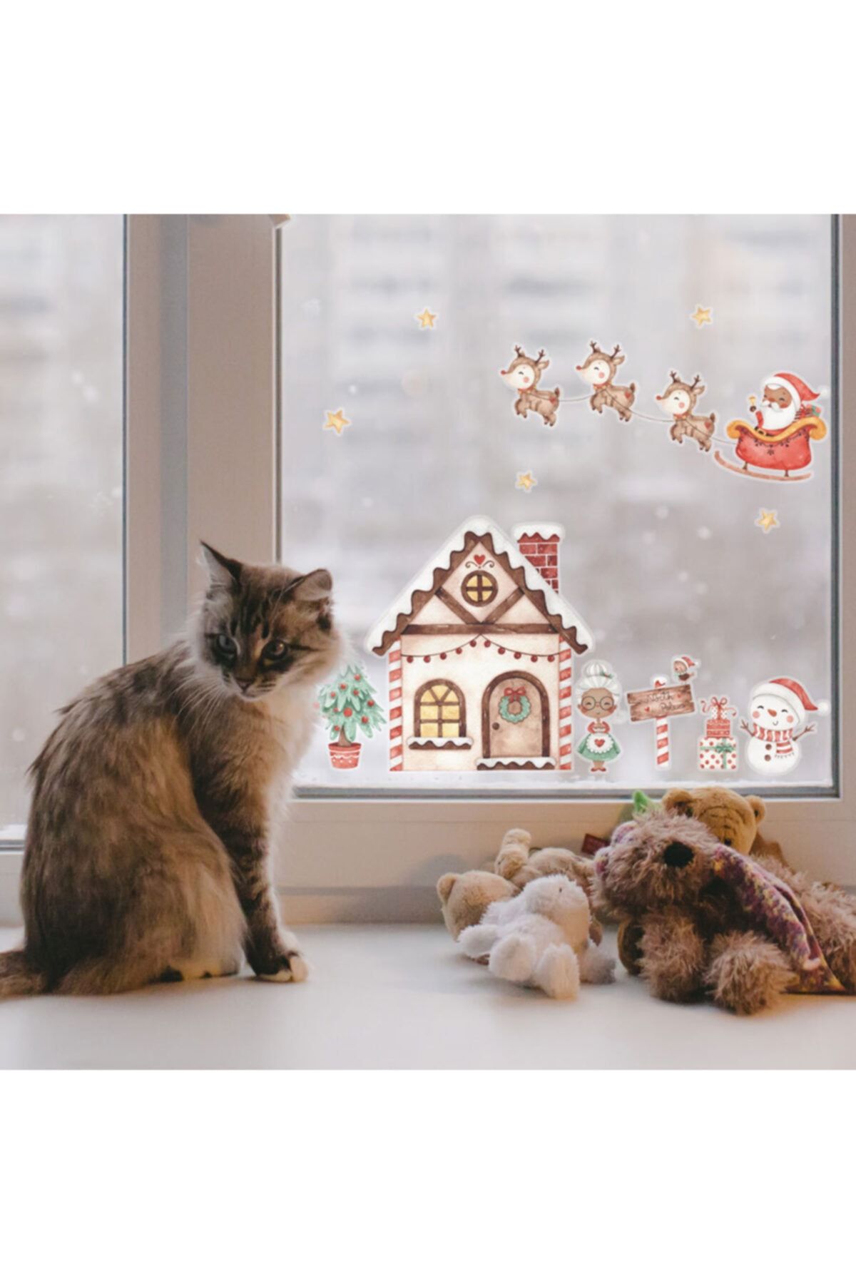 MyHappyPlace Santa'nın Evi Dekoratif Yılbaşı Sticker
