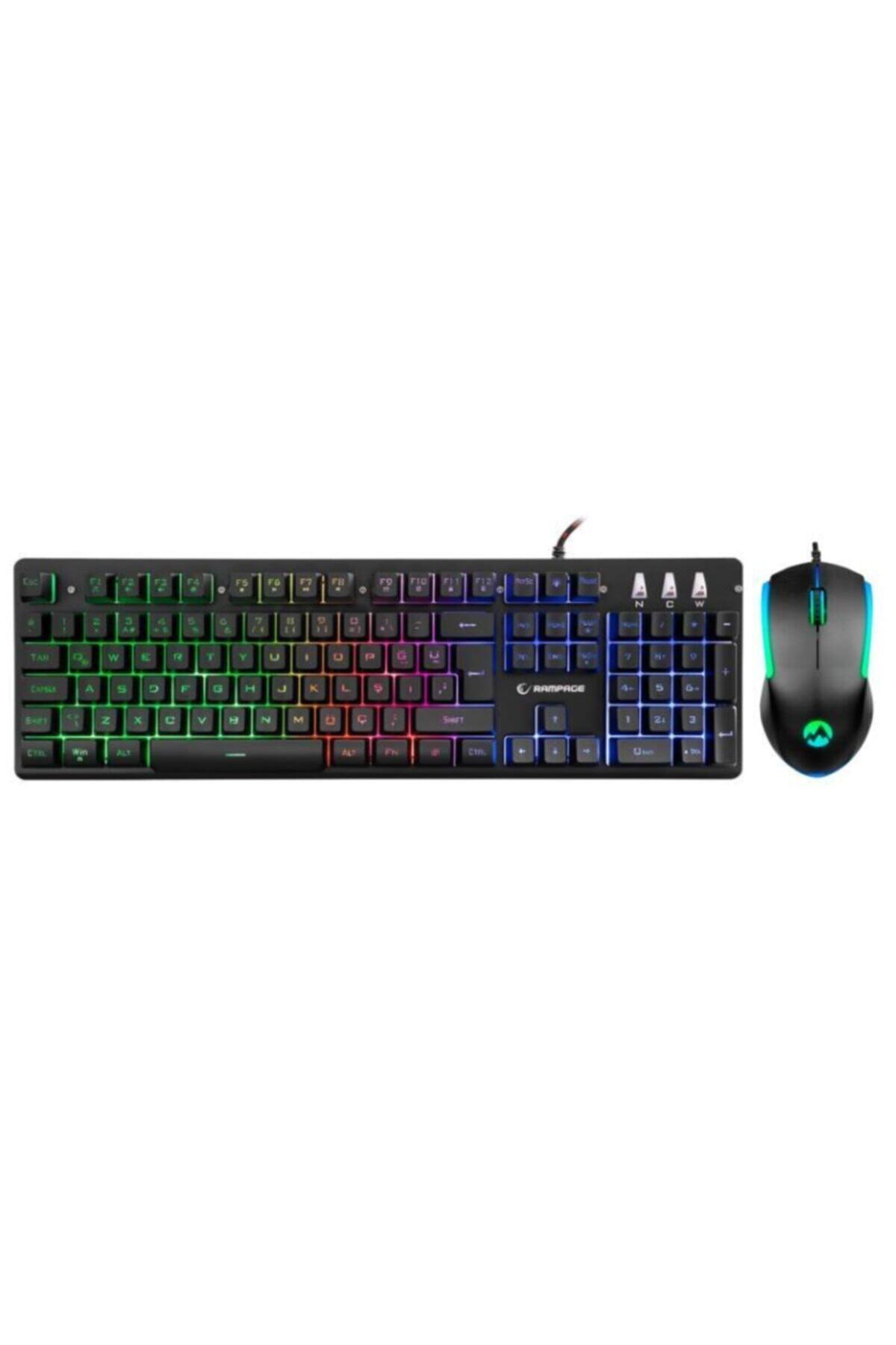Rampage Kb-r99 X-coral Rainbow+gx66 Usb Siyah Rgb Oyuncu Mouse