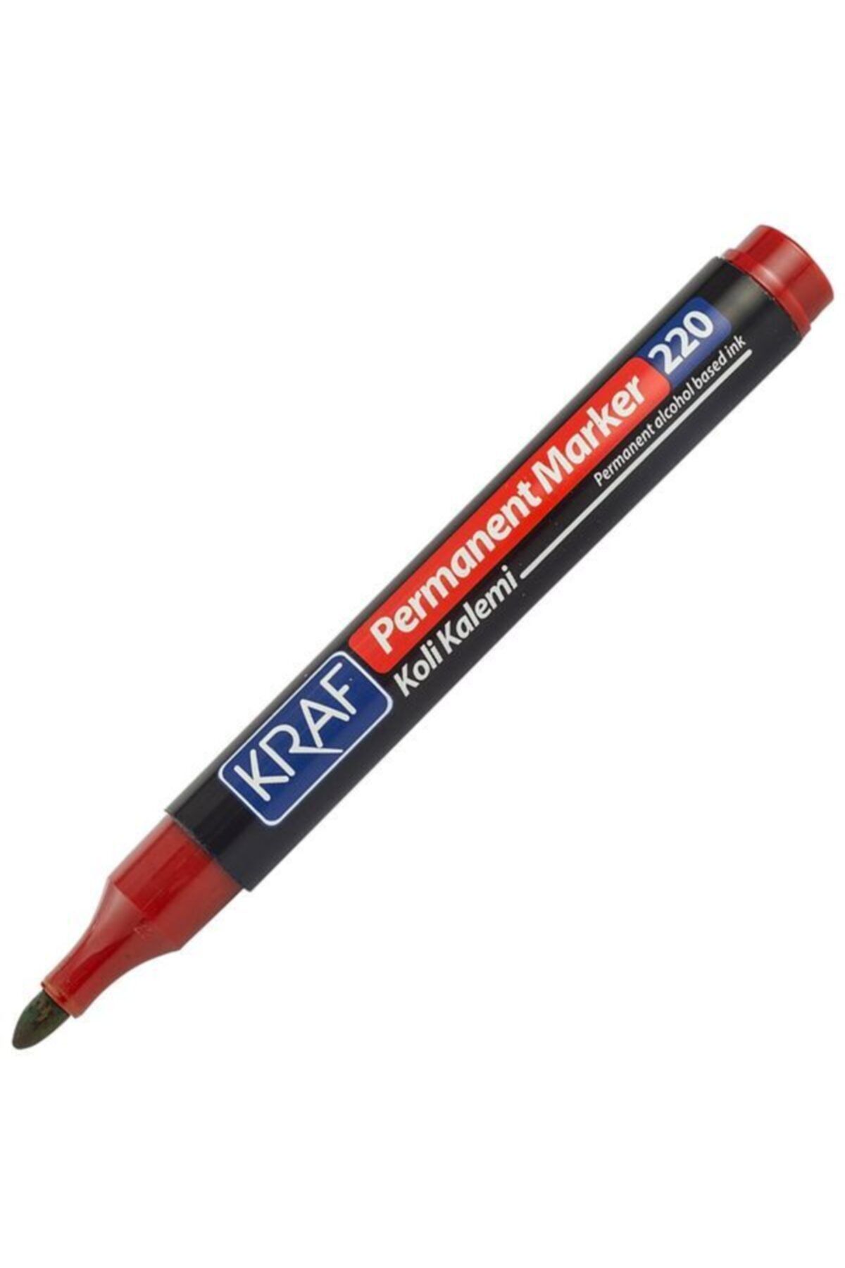 KRAF Permanent Markör Yuvarlak Uc 220 Kırmızı