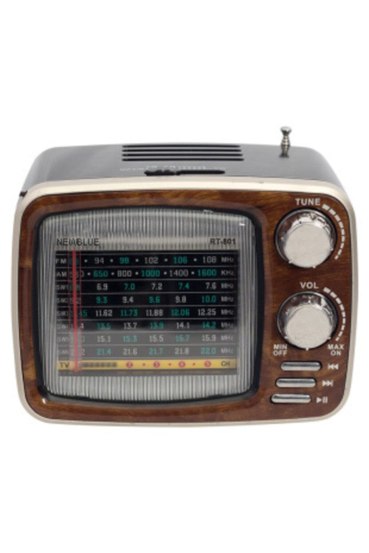 NewBlue Şarjlı Nostaljik Bluetooth Fm Radyo Usb Sd Mp3