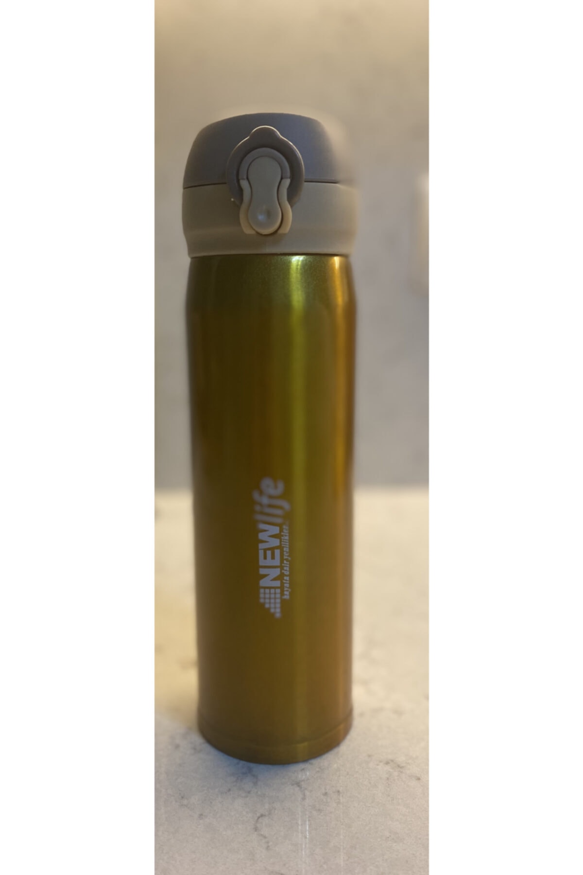 New Life Lüks Çelik Mug Termos 500 ml Gold Renk