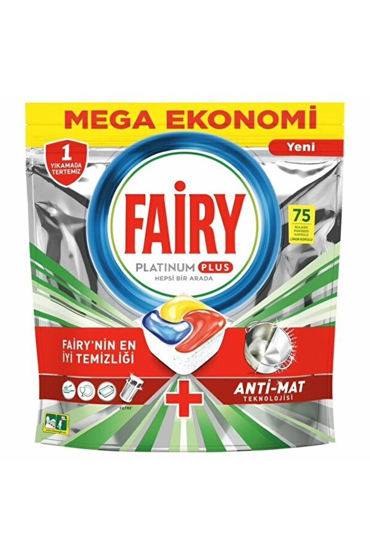 Fairy Marka: Platinum Plus 75 Yıkama Bulaşık Makinesi Deterjanı Kapsülü Kategori: Bulaşık Makinesi