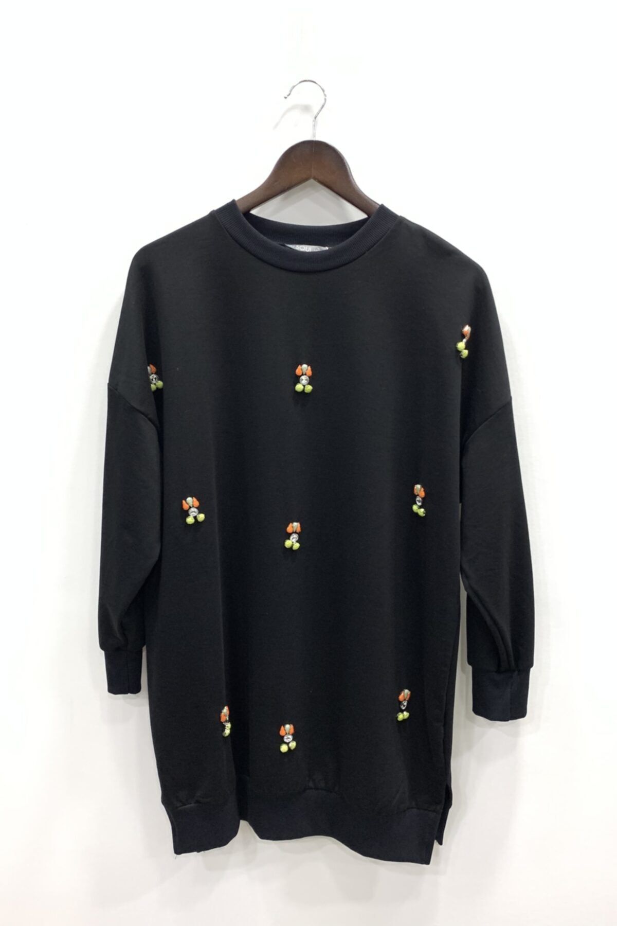 SOUL BY LOREEN FASHİON Soul Boncuk Işlemeli Sweat Tunik