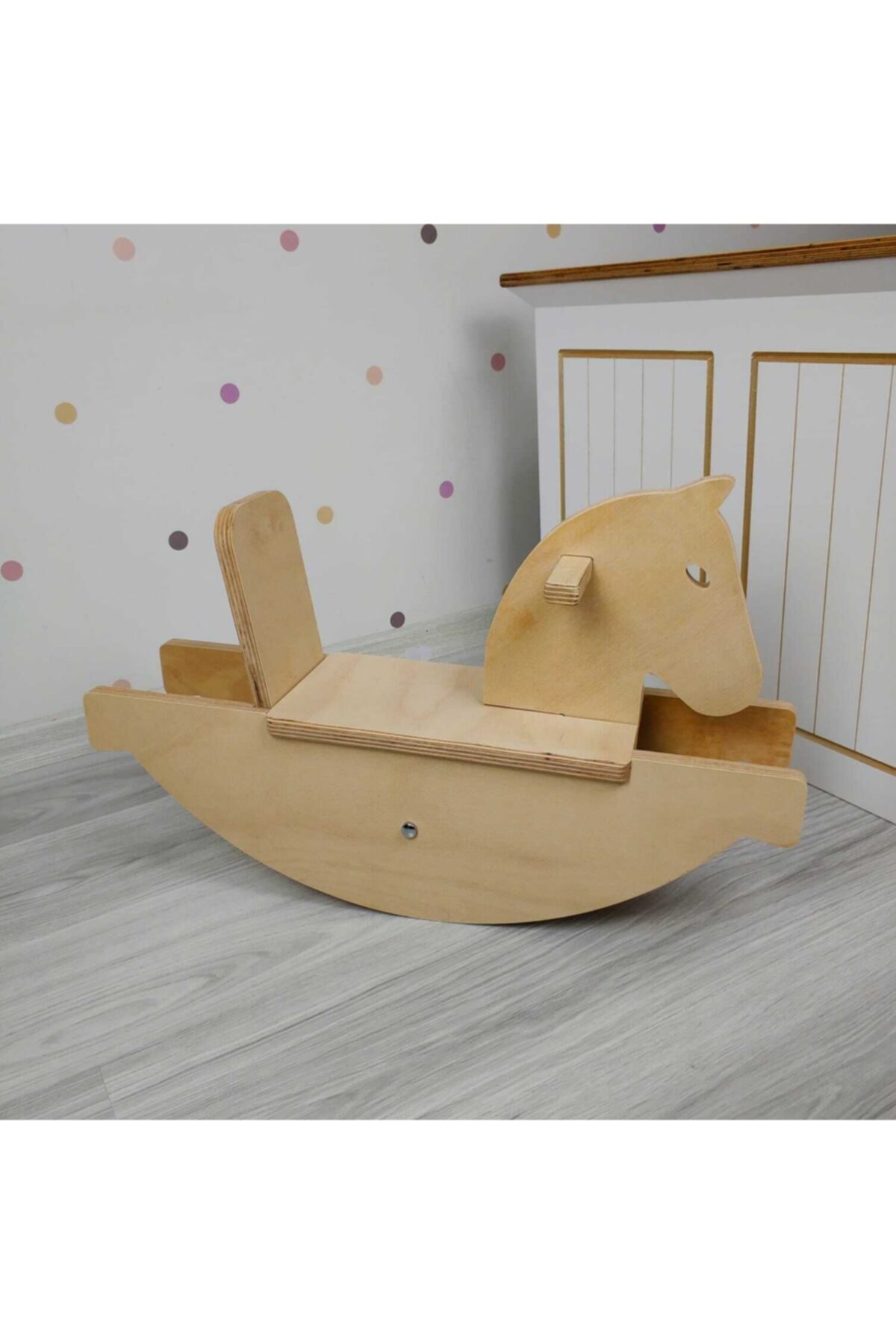 Tuna Tasarım Doğal Ahşap Midilli Sallanan At