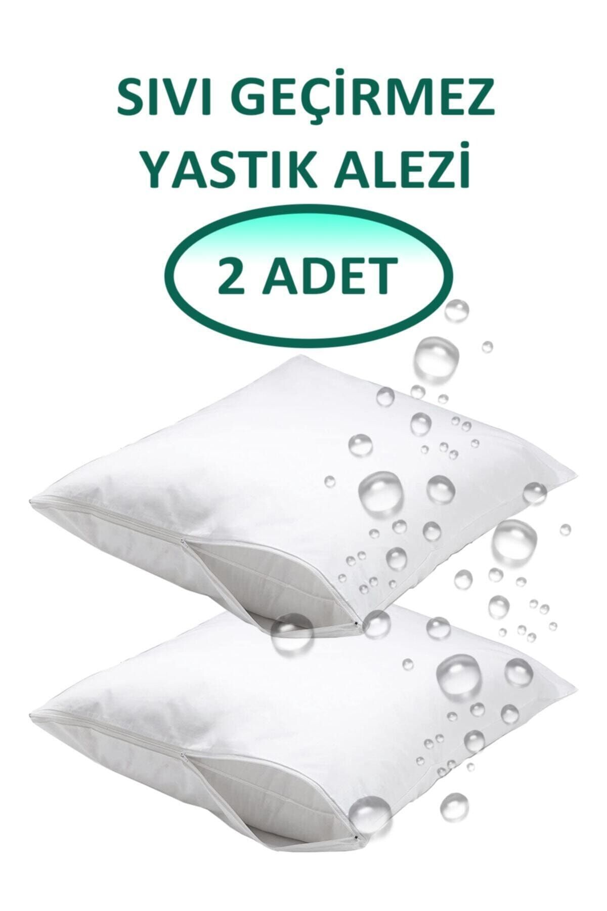 EMELİM 2'li Yastık Alezi, Mite Önleyici, Sıvı Geçirmez, Sık Yıkanabilir Yastık Koruyucu