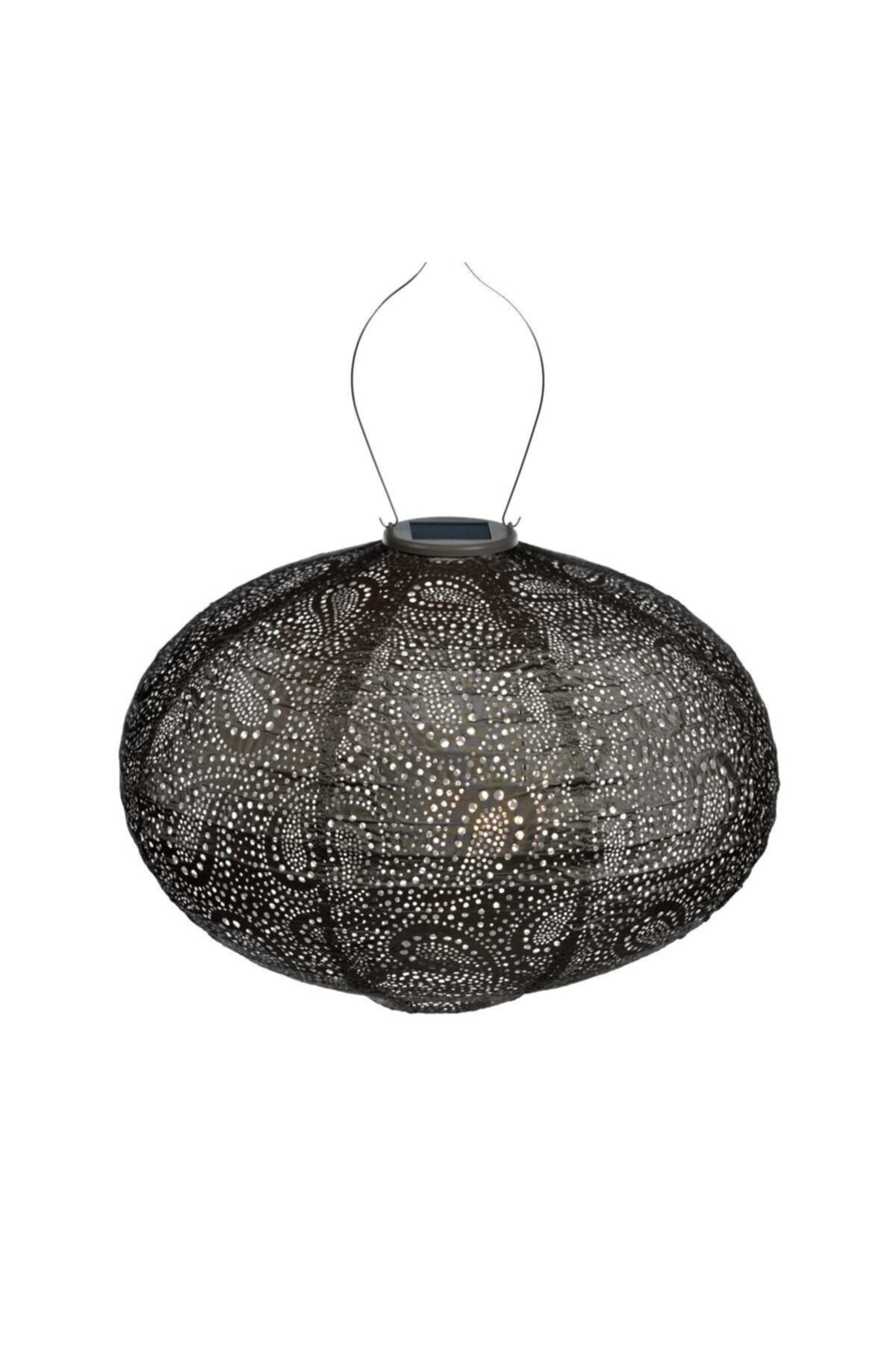 Via Gardenia Paisley Kahverengi Oval Solar Fener 40cm